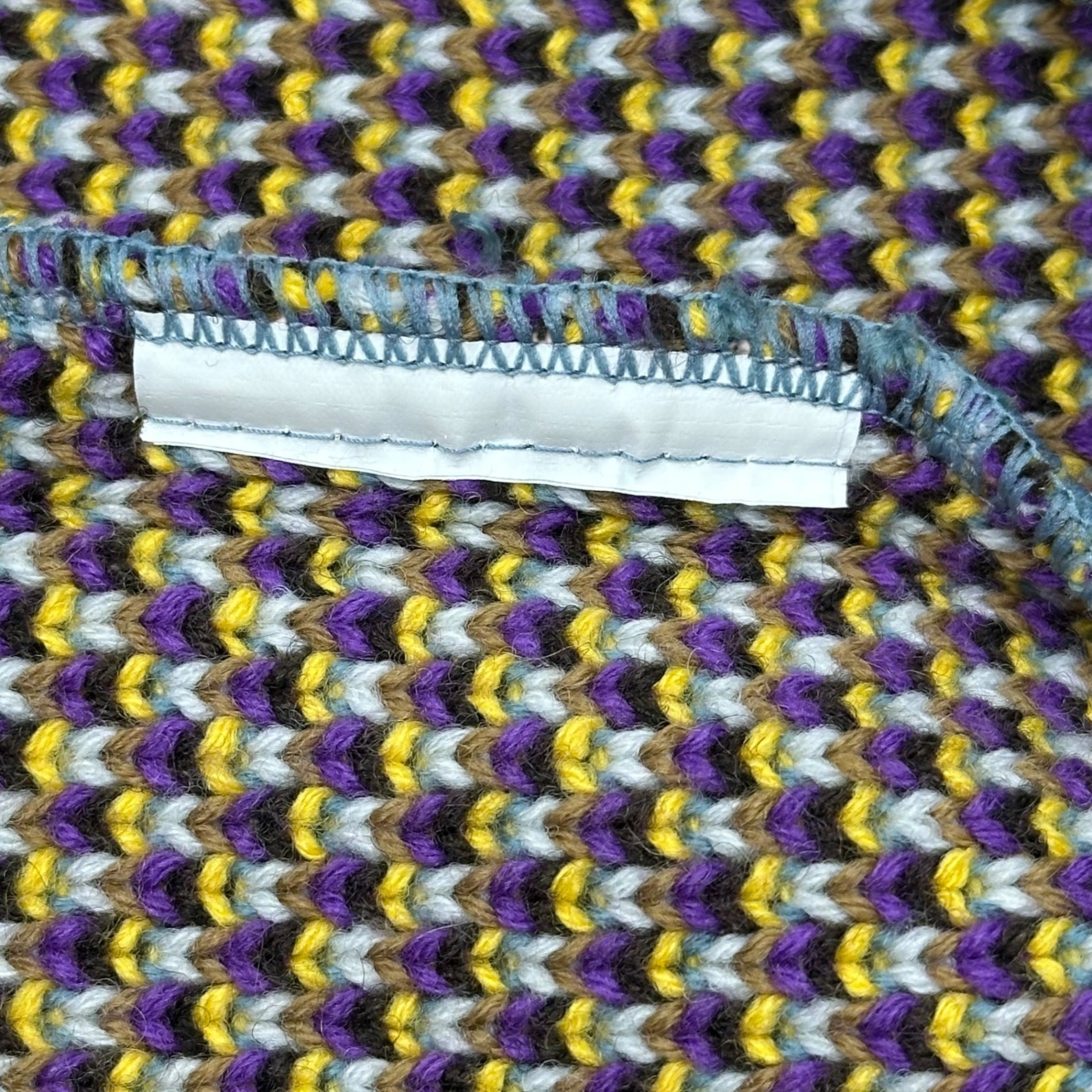 kolor(カラー) 23AW Jacquard Pattern Zip Polo Knit ジャガード柄 ジップ ポロ ニット 23WCM-N08304 3 ライトブルー