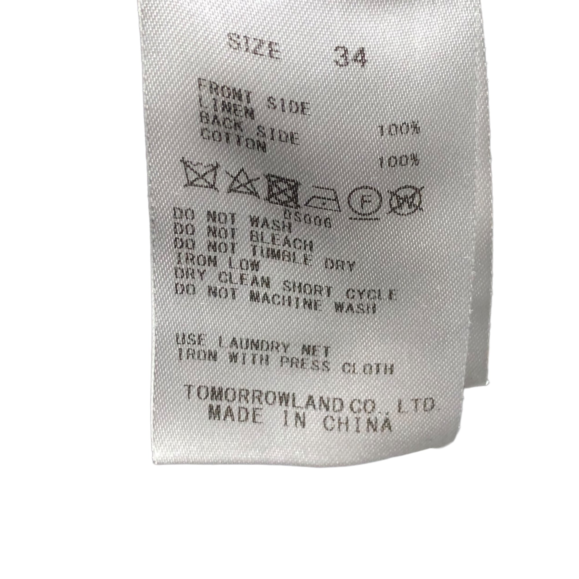 GALERIE VIE(ギャルリーヴィートゥモローランド) 21SS Linen cotton double face straight pants リネンコットンダブルフェイス ストレートパンツ 23041104131 SIZE 34(S) ブラウン 参考定価38,000円+税