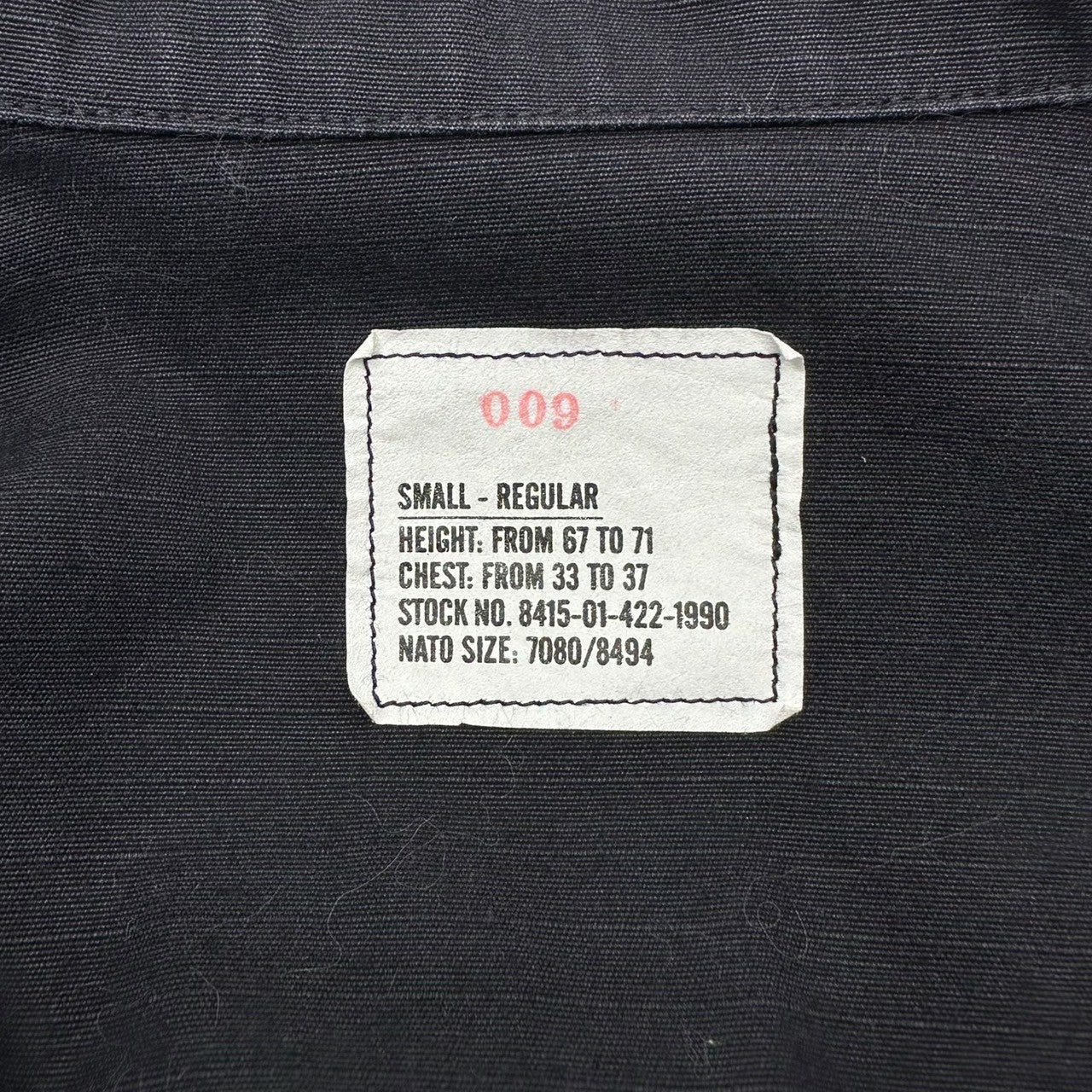 US ARMY(アメリカ軍) 90's BDU JACKET ミリタリー フィールド ジャケット 8415-01-422-1990 SMALL-REGULAR ブラック 90年代 97年製 ヴィンテージ 古着