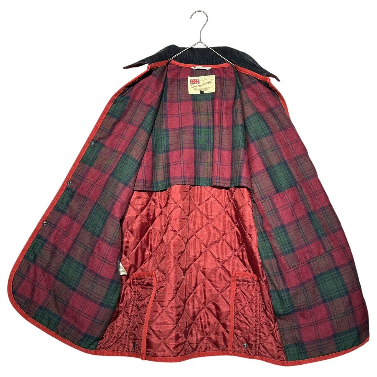Traditional Weatherwear(トラディショナル ウェザーウェア) Scottish made quilted jacket スコットランド製 キルティング ジャケット 38(大き目) レッド