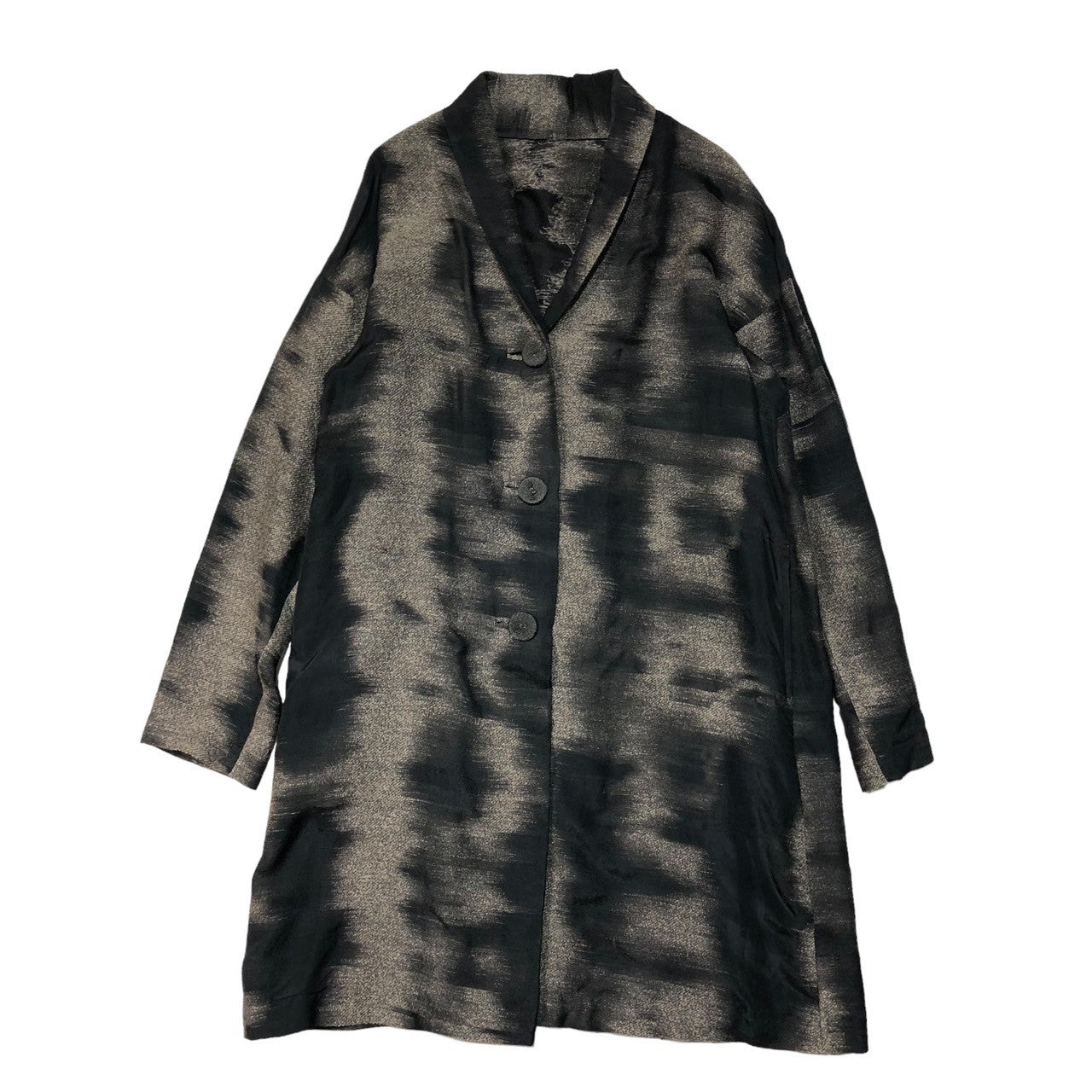 Haat ISSEY MIYAKE(ハートイッセイミヤケ) Old all-over pattern jacket オールド 総柄 ジャケット HA43FH616 2(M) ブラック×グレー