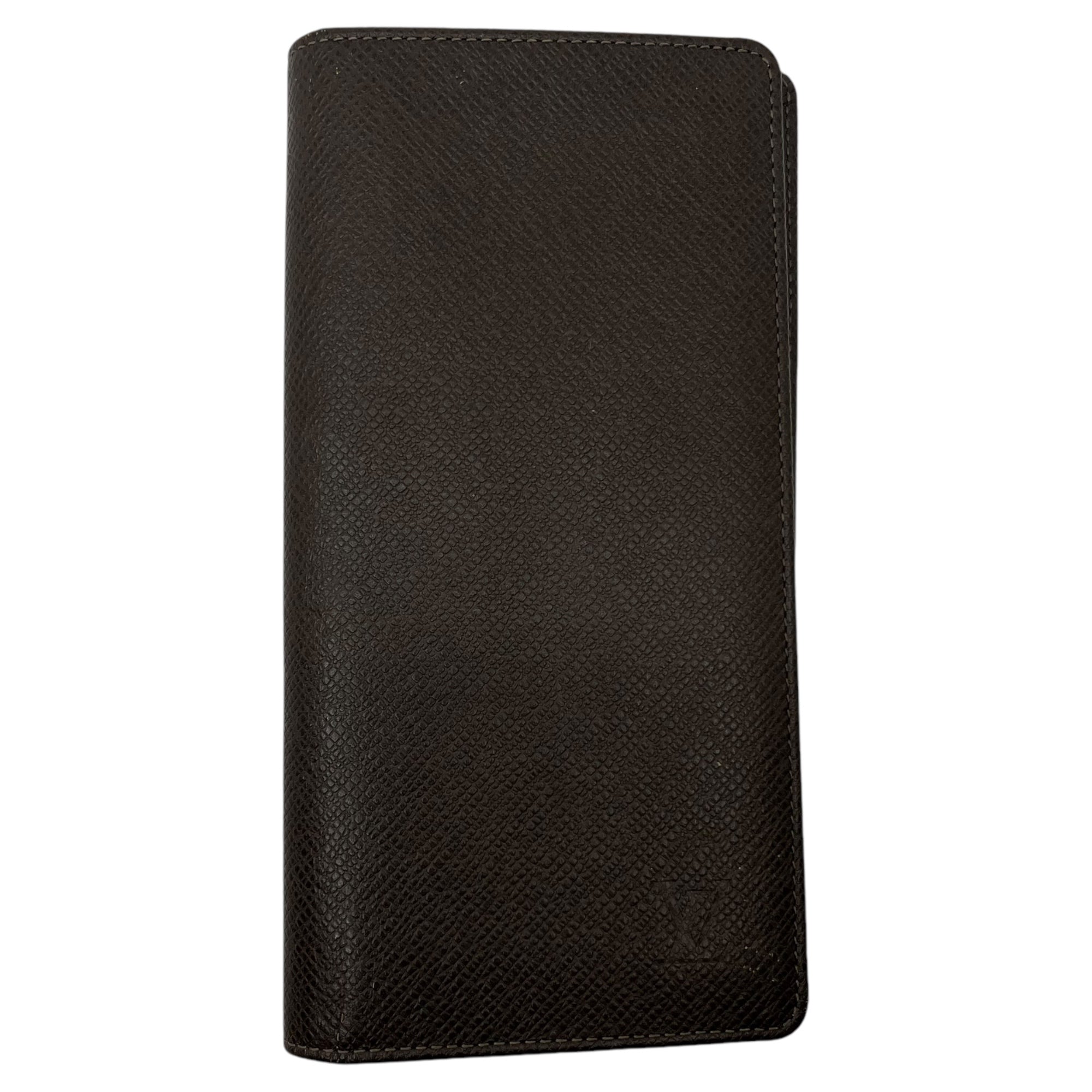 LOUIS VUITTON(ルイヴィトン) porte feuille braza ポルト・フォイユ・ブラザ タイガ 型番:M32578 製造番号:SP2162 グリズリ(カーキブラウン) 廃版色 ネーム入