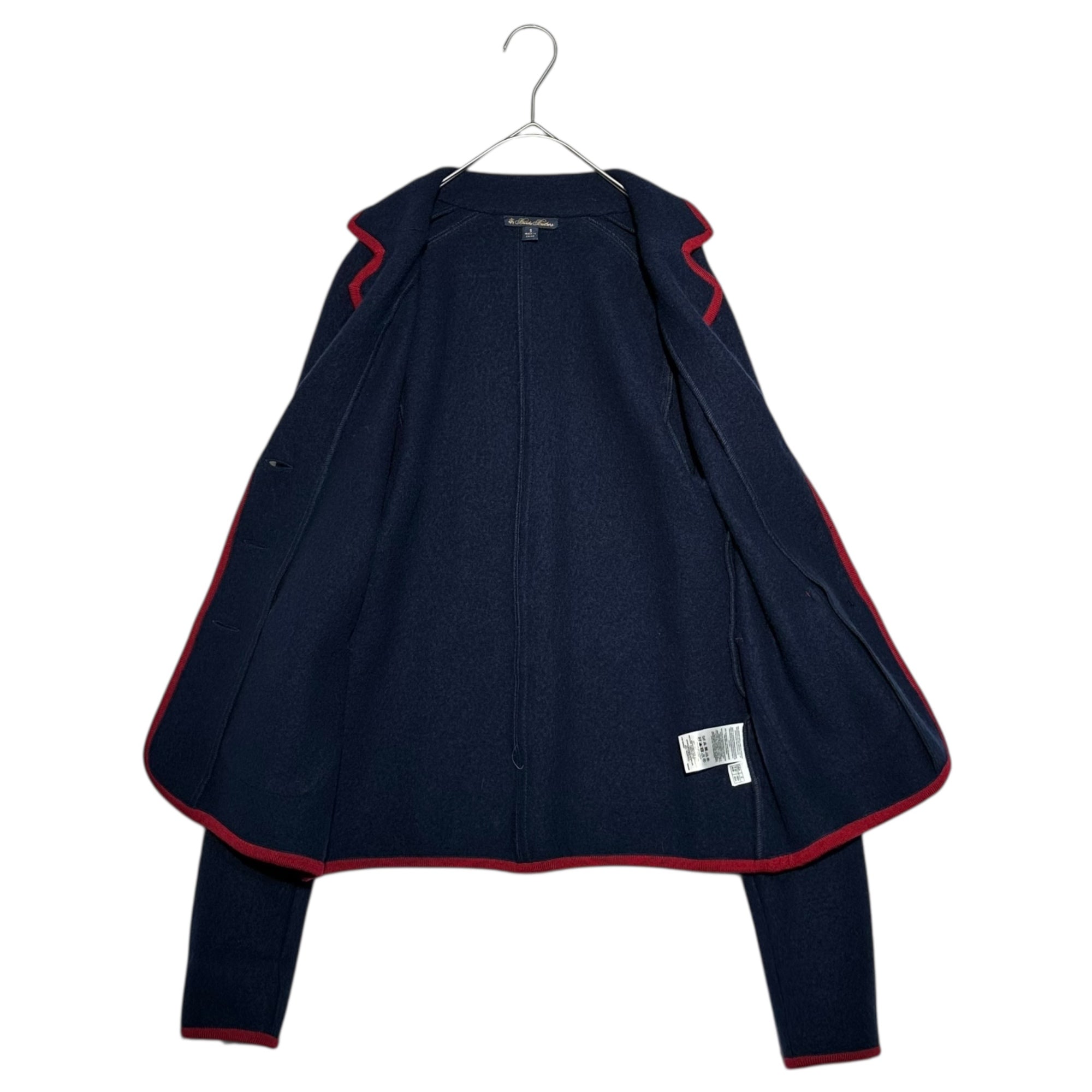 BROOKS BROTHERS(ブルックスブラザーズ) Piping Wool Felt Jacket パイピング ウール フェルト ジャケット S ネイビー×レッド
