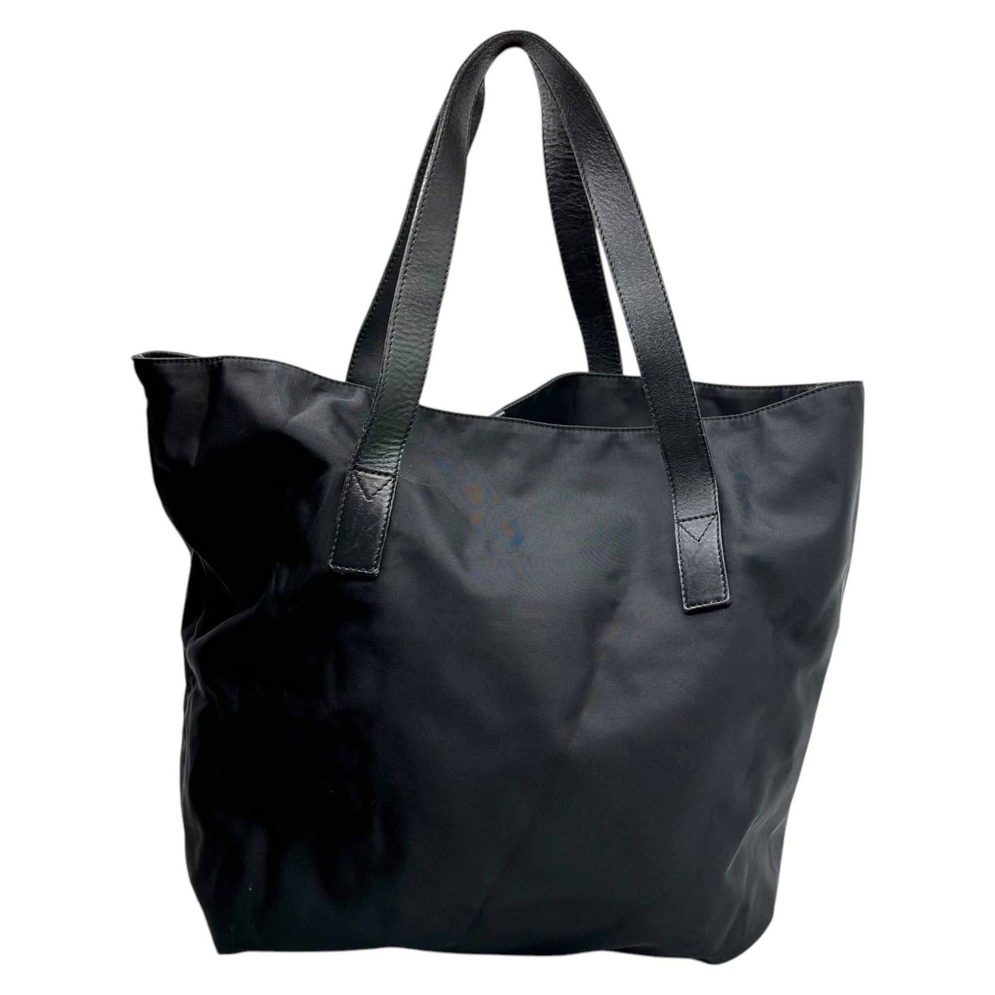 FENDI(フェンディ) Logo nylon leather tote bag ロゴ ナイロン レザー トート バッグ ブラック OLD ヴィンテージ