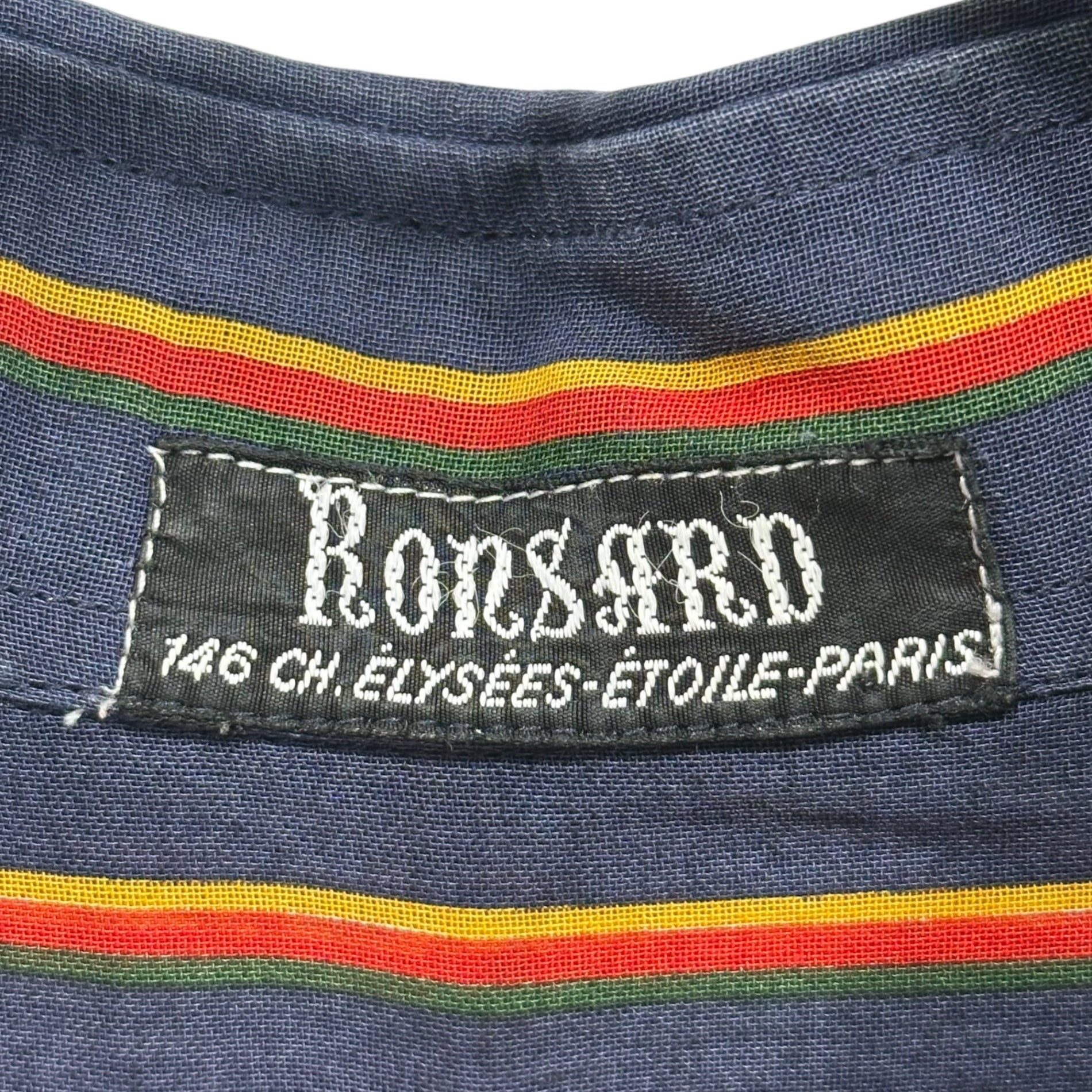 Euro vintage(ヨーロッパヴィンテージ) French Vintage Striped Shirt フレンチヴィンテージ ストライプ シャツ XS~S程度 ネイビー