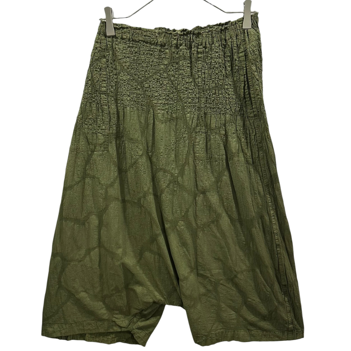 me ISSEY MIYAKE(ミーイッセイミヤケ) Crinkled Easy-Fit Sarouel Pants シワ加工 イージー サルエル パンツ MI54FF282 FREE カーキ