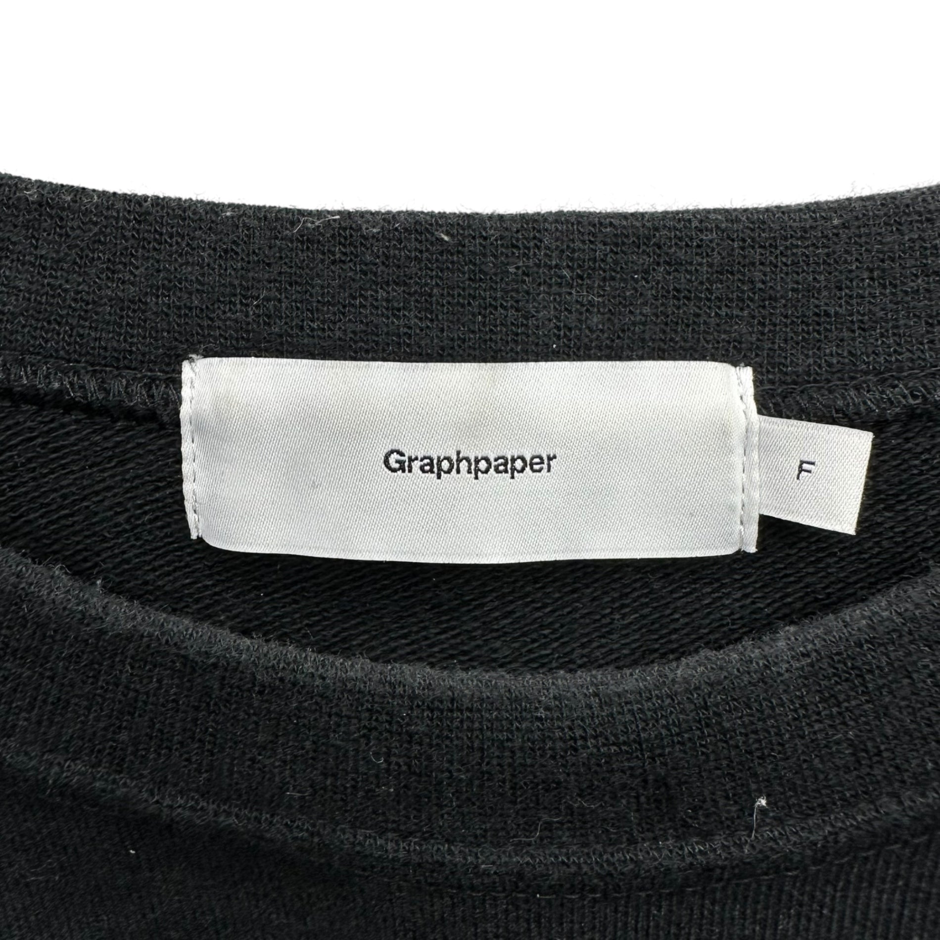 Graphpaper × L´ECHOPPE(グラフペーパー × レショップ) Special order big size sweatshirt 別注 ビッグサイズ スウェット GM221-70176L FREE ブラック