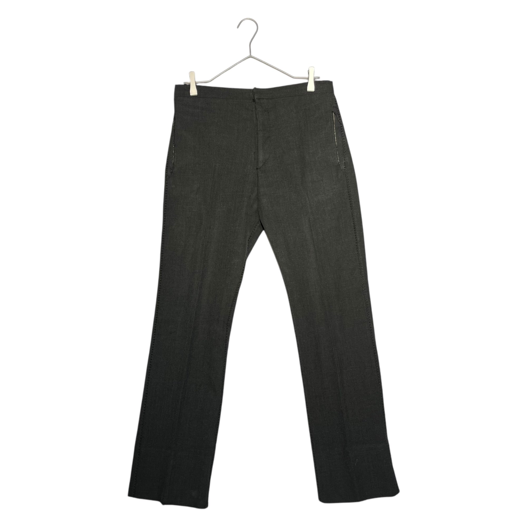 CAROL CHRISTIAN POELL(キャロルクリスチャンポエル) 00's overlock pants オーバーロック パンツ ステッチ 44 チャコールグレー 名作 稀少品