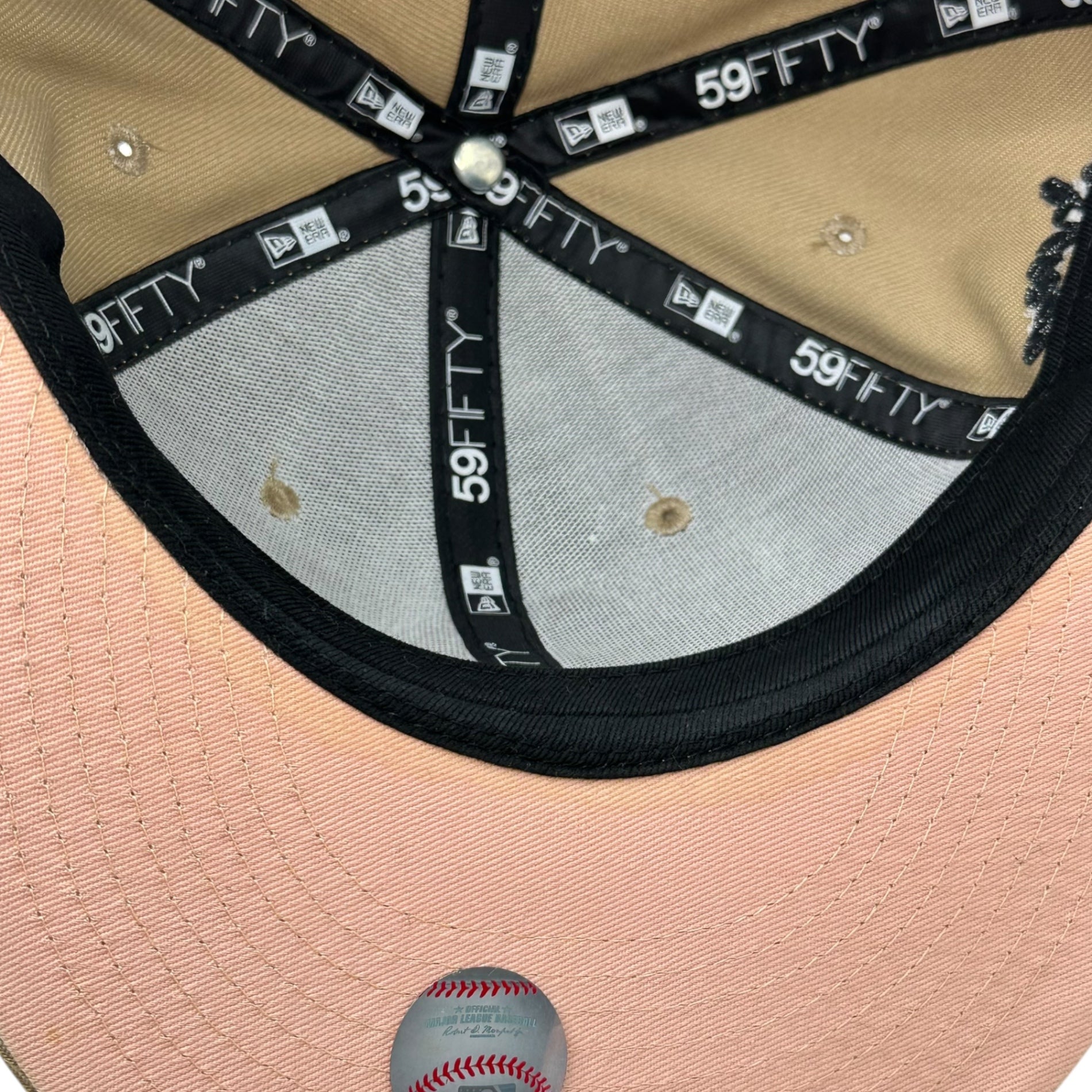 NEW ERA(ニューエラ) X JOE FRESHGOODS BOSTON RED SOX 59FIFTY FITTED CAP ジョーフレッシュ フィッテッド ベースボール キャップ 7 1/4 ベージュ×レッド MLB ボストンレッドソックス