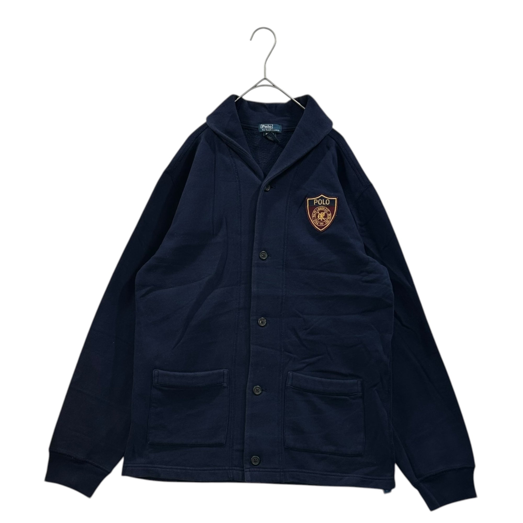 POLO RALPH LAUREN(ポロラルフローレン) Emblem Shawl-Collar Sweatshirt Cardigan エンブレム ショールカラー スウェット カーディガン (18-20)XL(メンズSM程度) ネイビー