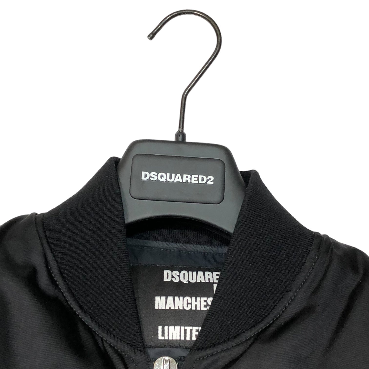 DSQUARED2(ディースクエアード) 23SS Manchester City Bomber jacket マンチェスター シティ ボンバー ジャケット 参考定価28万6000円 S71AN0503 S78411 44(S程度) ブラック MA-1 ブルゾン ダウン