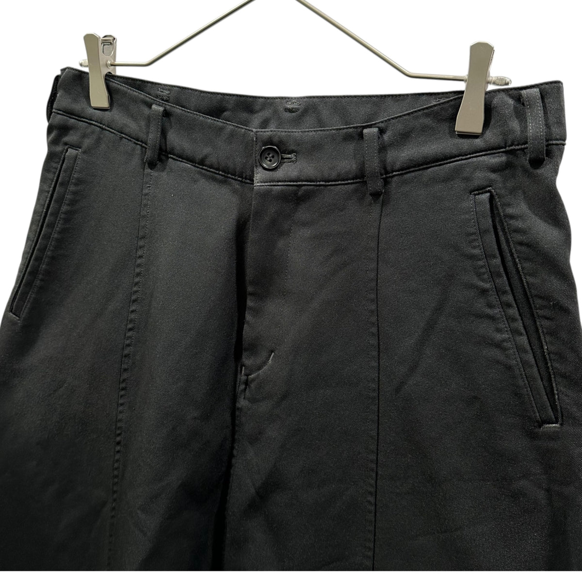 BLACK COMME des GARCONS(ブラックコムデギャルソン) 2013SS Garment-Dyed Poly-Cotton Sarrouel Pants 製品染め ポリコットン サルエル パンツ 1K-P008 M チャコール AD2012 定番品