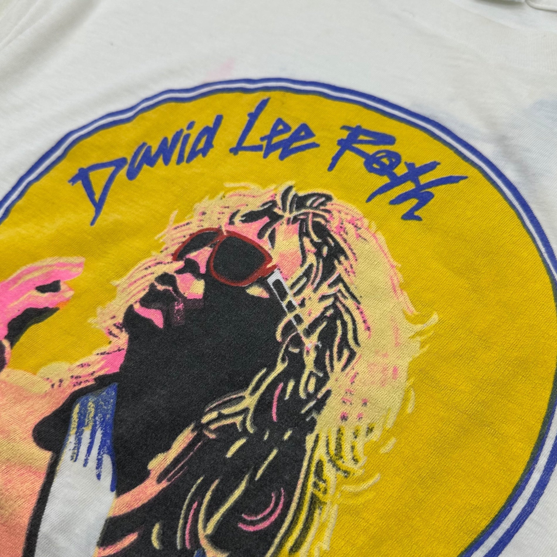 VINTAGE(ヴィンテージ) © 1985 ”David Lee Roth” Crazy From The Heat Tee デイヴィッドリーロス クレイジーフロムザヒート Tシャツ XL ホワイト 80's 80年代 バンド