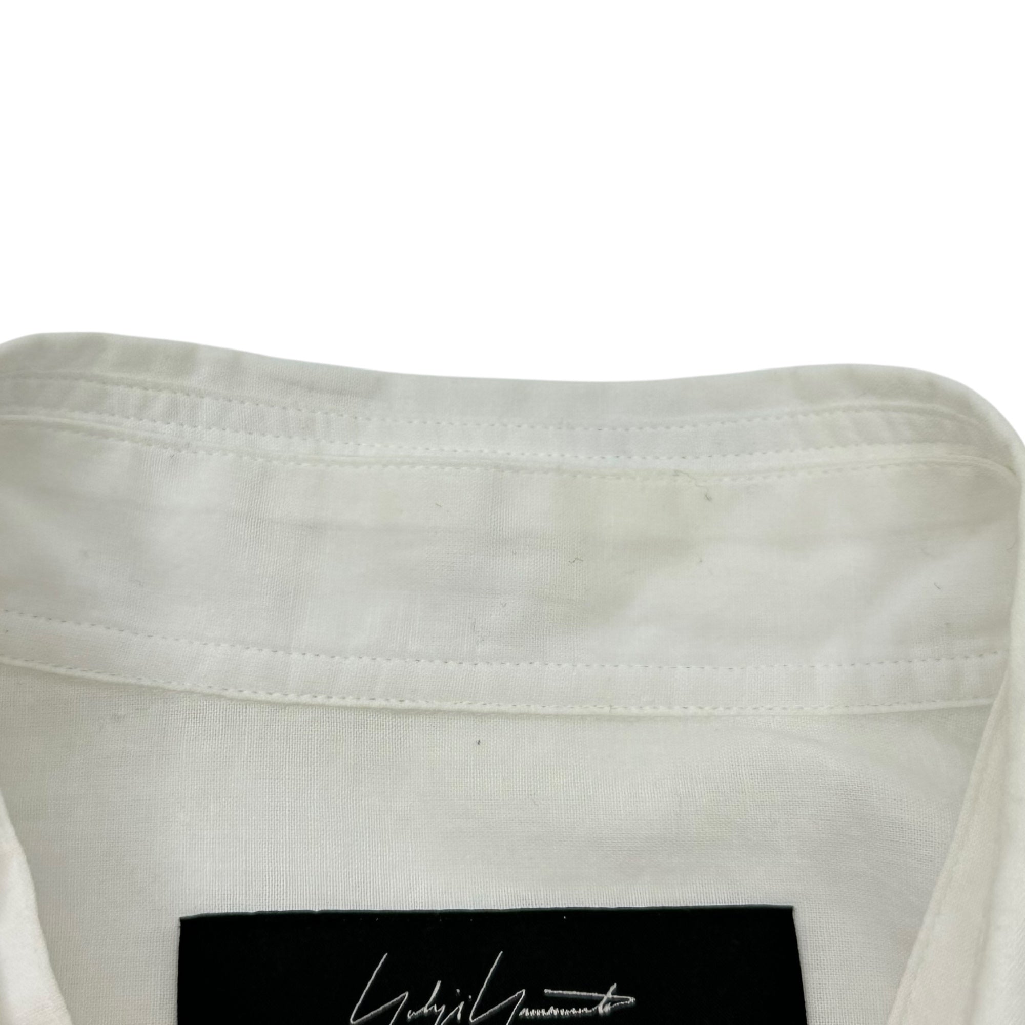 YOHJI YAMAMOTO collections(ヨウジヤマモト コレクションズ) Layered Button Regular Collar L/S Basic Shirt 重ねボタン レギュラーカラー 長袖 ベーシック シャツ FG-B90-006 1(S程度) ホワイト