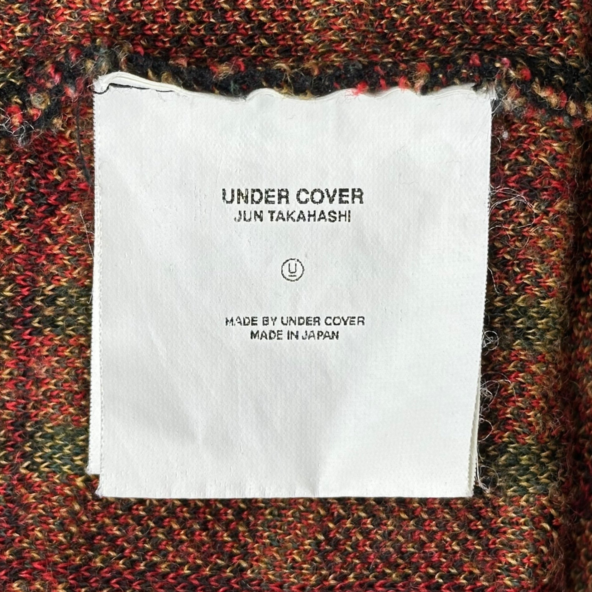 UNDERCOVERISM(アンダーカバイズム) 02AW ”魔女期” バック クロス プリント タータン チェック ニット Back Cross Print Tartan Check Knit M324 M グリーン×レッド アーカイブ 00s
