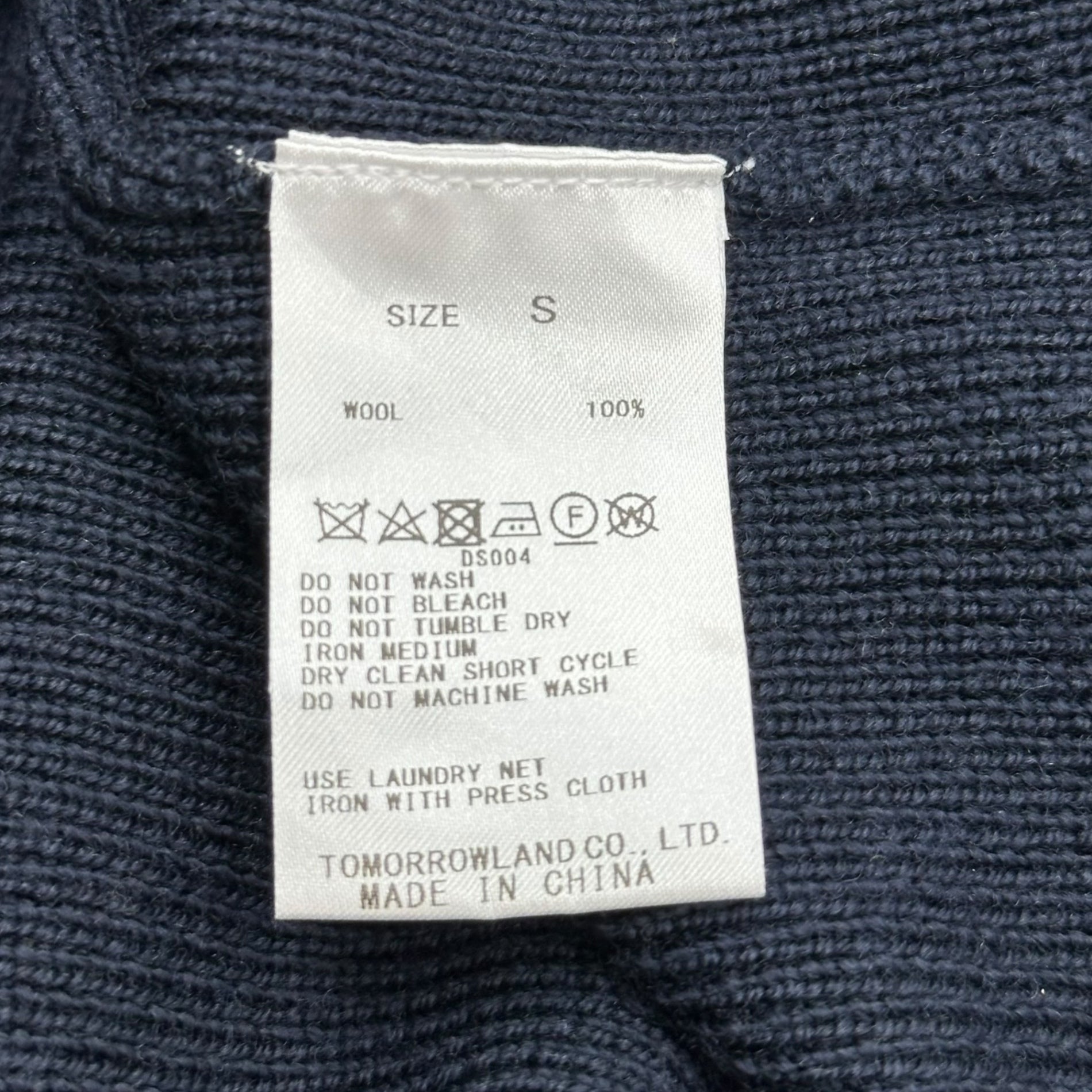 BACCA(バッカ) Woolmulline Crew Neck Vest ウールムリネ クルーネック ベスト 35-02-14-02103 S ネイビー