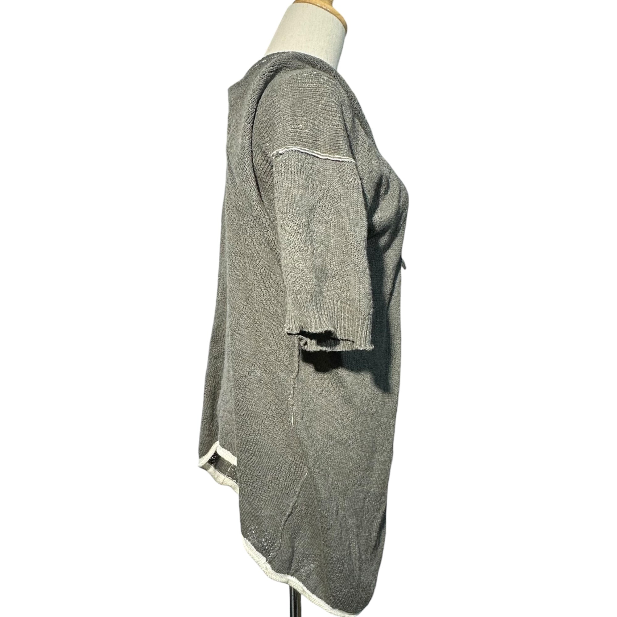 Y's(ワイズ) Shaped Sleeveless Cotton Knit Dress 変形 ノースリーブ コットン ニット ワンピース YO-K05-070 2 グレー サロペット