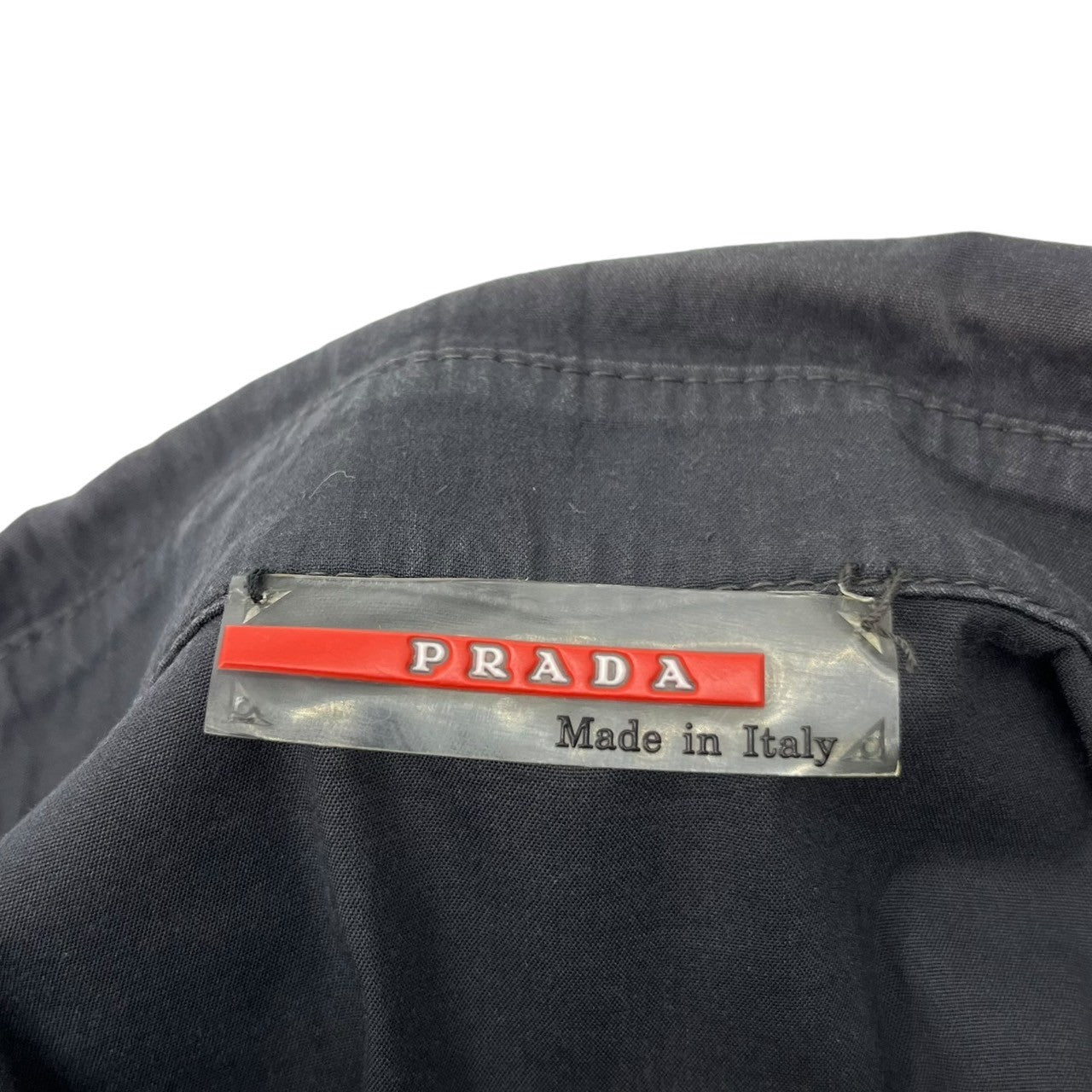 PRADA SPORT(プラダスポーツ) 00’s Zip up L/S shirt ジップアップ 長袖 シャツ S ブラック Y2K