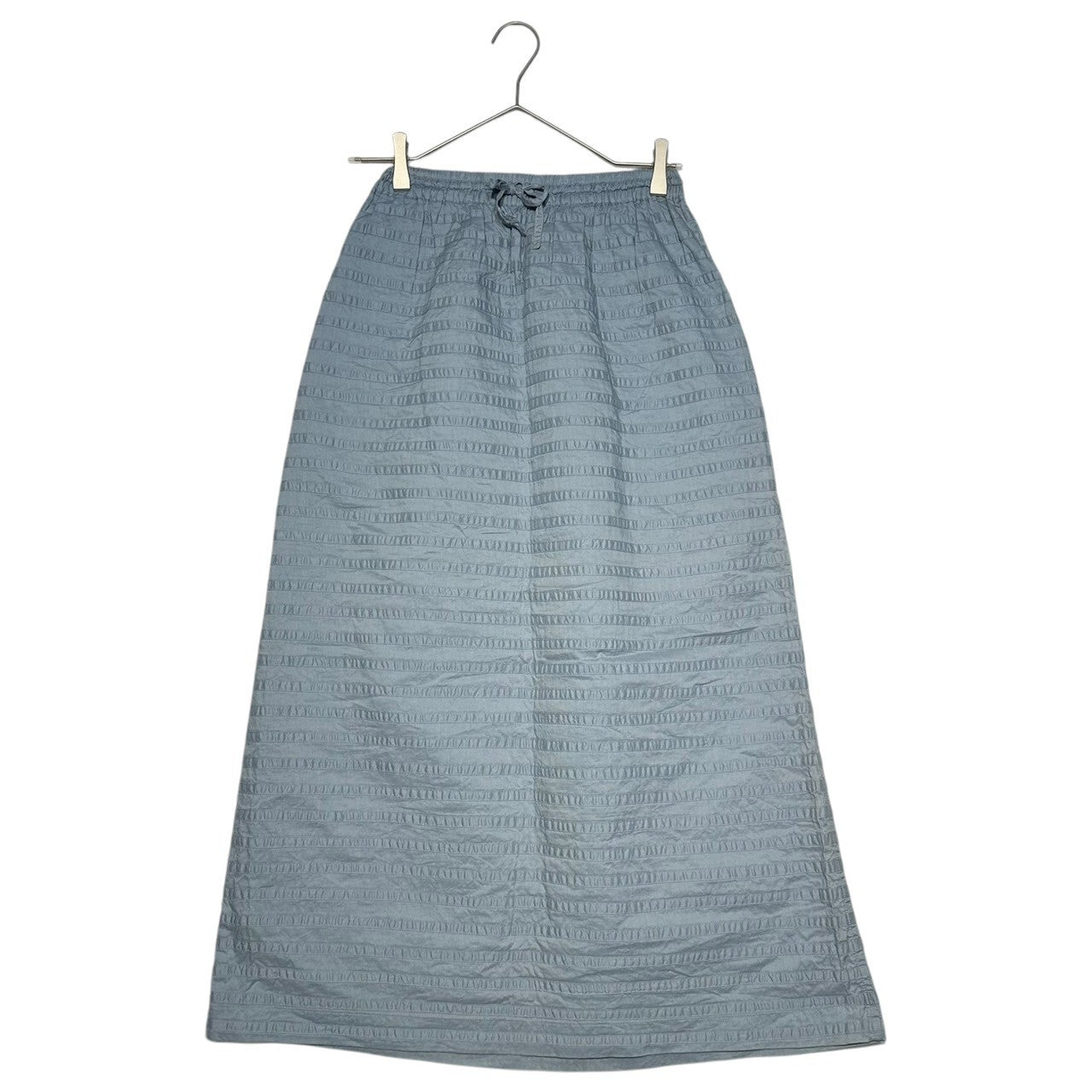 HAI SPORTING GEAR ISSEY MIYAKE(ハイスポルティングギア イッセイミヤケ) 80's Striped cotton long skirt 80年代 ボーダー コットン ロング スカート M ブルー
