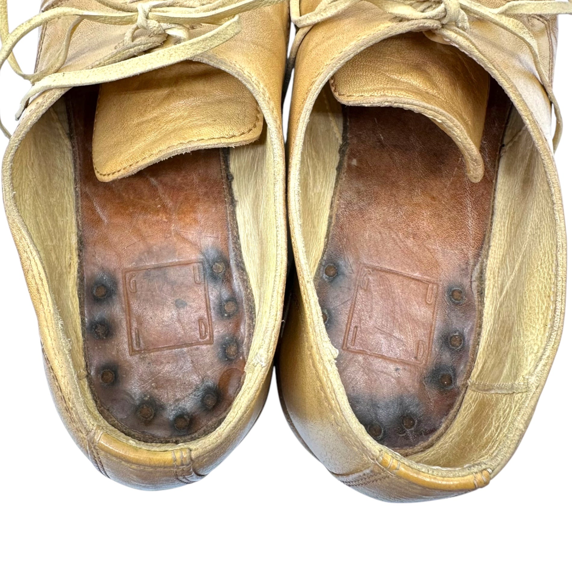 GUIDI(グイディ) DONKEY FULL GRAIN ダービー シューズ 992 41(26.5cm程度) ベージュ レザー シューズ 革靴 箱付