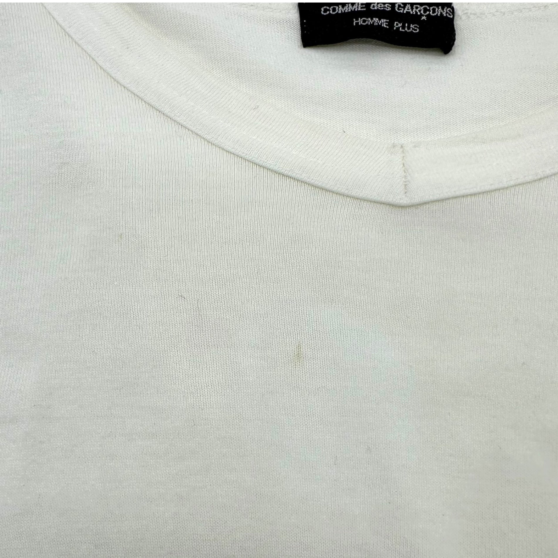 COMME des GARCONS HOMME PLUS(コムデギャルソンオムプリュス) 99SS Frill Period Side Zip Cotton T-Shirt フリル期 サイドジップ コットン Tシャツ PT-100460 FREE ホワイト AD1998