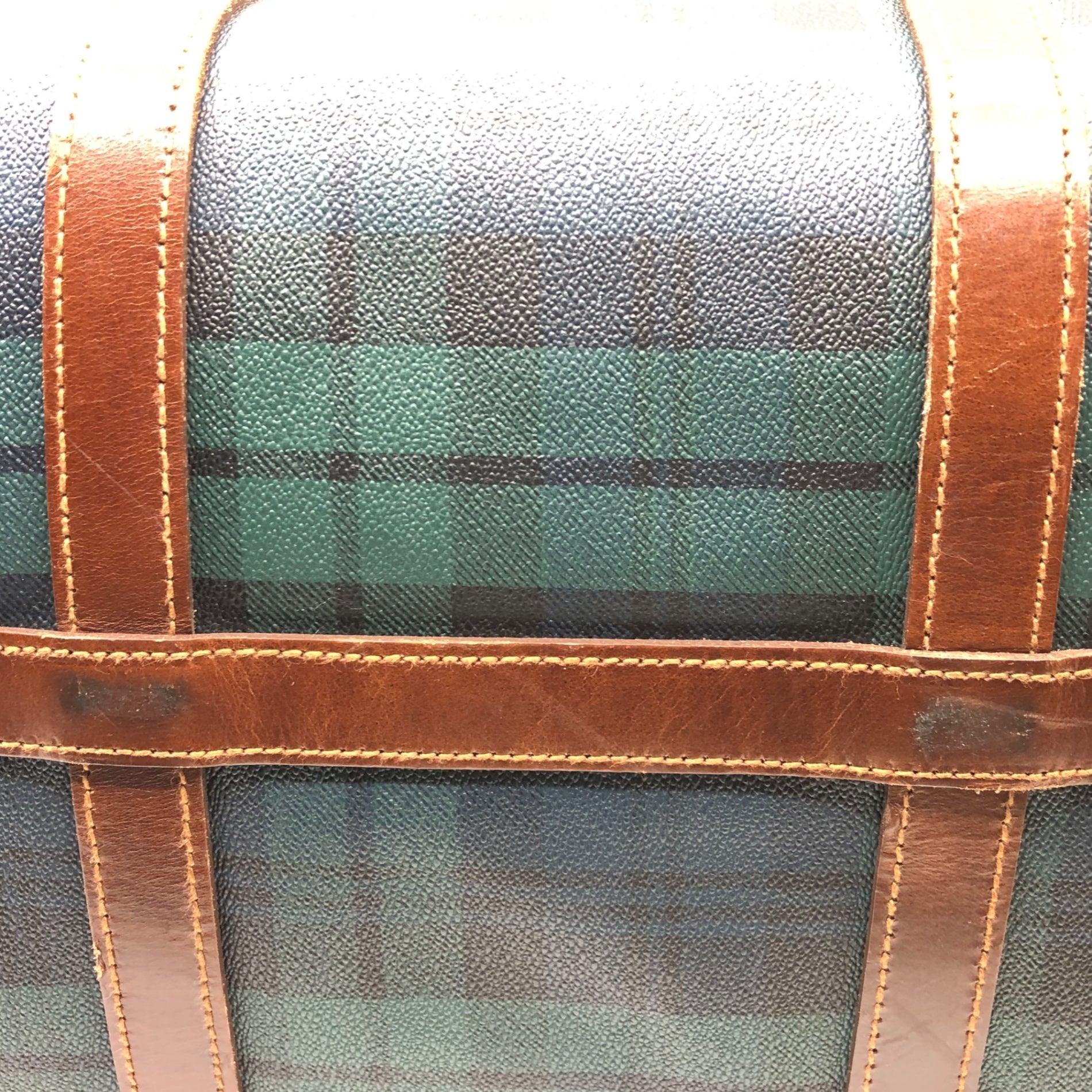 POLO RALPH LAUREN(ポロラルフローレン) 90'sチェック柄ボストンバッグ グルーン