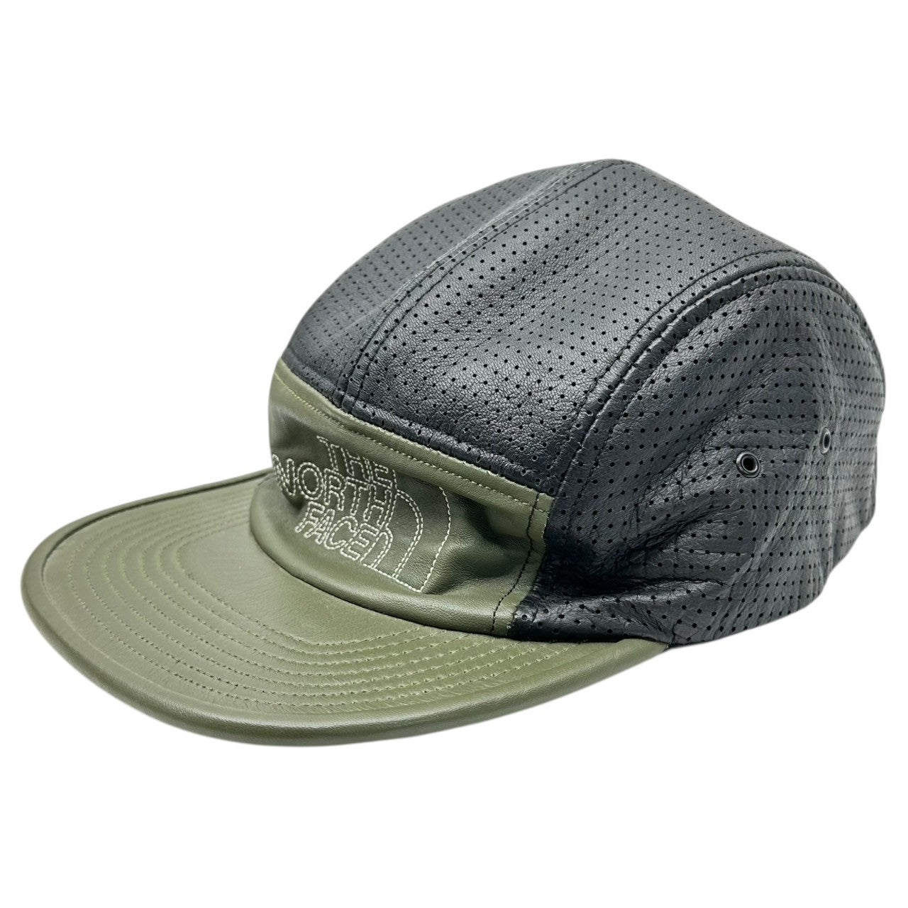 THE NORTH FACE PURPLE LABEL(ノースフェイスパープルレーベル) FIELD LEATHER CAP - KHAKI フィールド レザー キャップ NN8900N カーキ×ブラック 帽子 ラム 本革