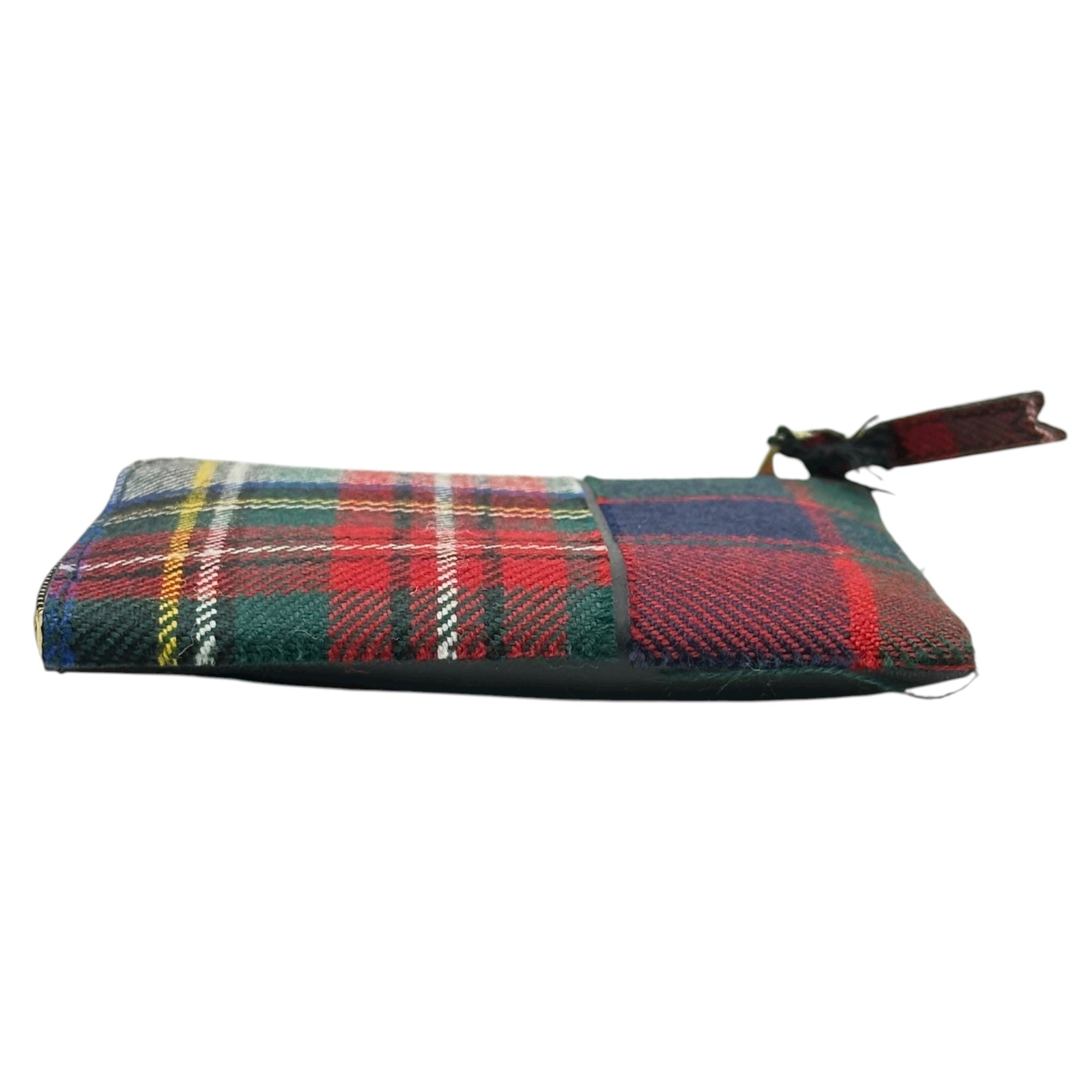 COMME des GARCONS(コムデギャルソン) TARTAN PATCHWORK タータンチェック パッチワーク ジップ 財布 SA3100TP レッド×グリーン