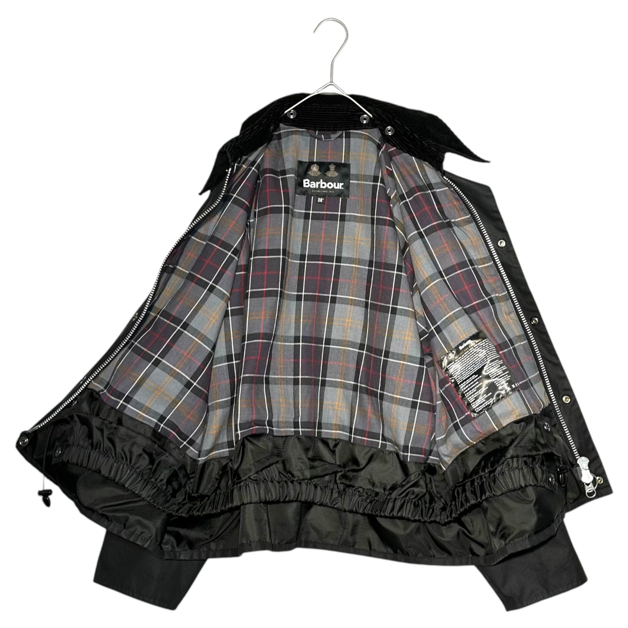 Barbour(バブアー) TRANSPORT WAX トランスポート ワックス ジャケット 232MWX1678 36(S程度) ブラック オイルド ショート丈