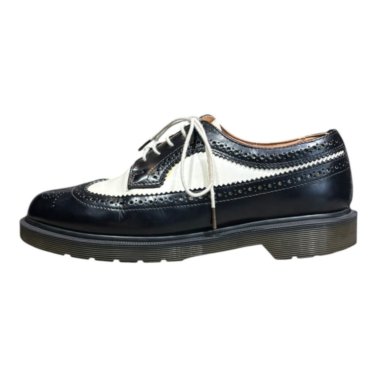 DR.MARTENS(ドクターマーチン) Made in England Wingtip Bicolor Shoes イングランド メイド ウイングチップ バイカラー シューズ 11883 26cm ブラック×ホワイト