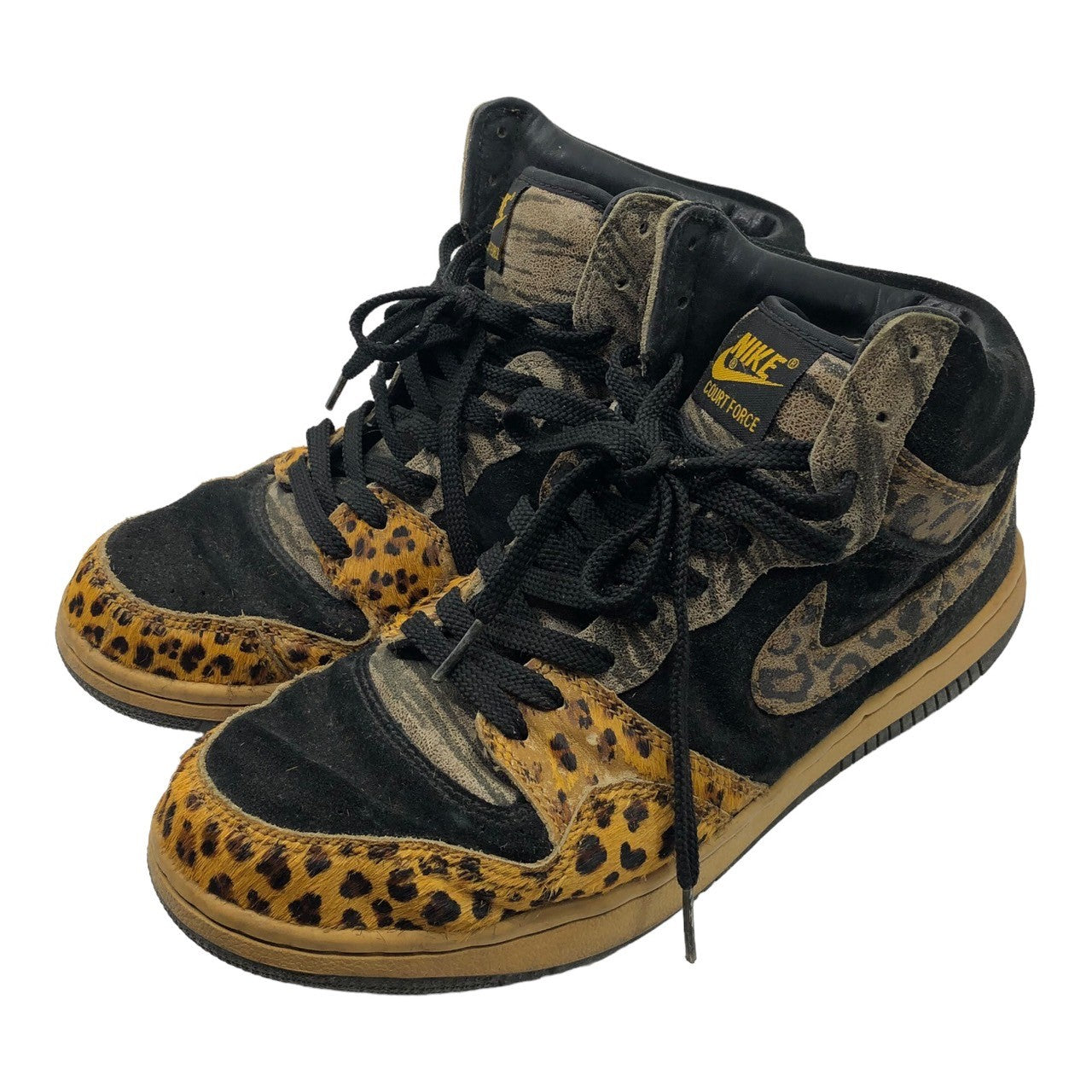 NIKE(ナイキ) COURT FORCE HIGH PRMEIUM コートフォース ハイ プレミアム ハイケット スニーカー 314429-021 28.5cm ブラック×ブラウン