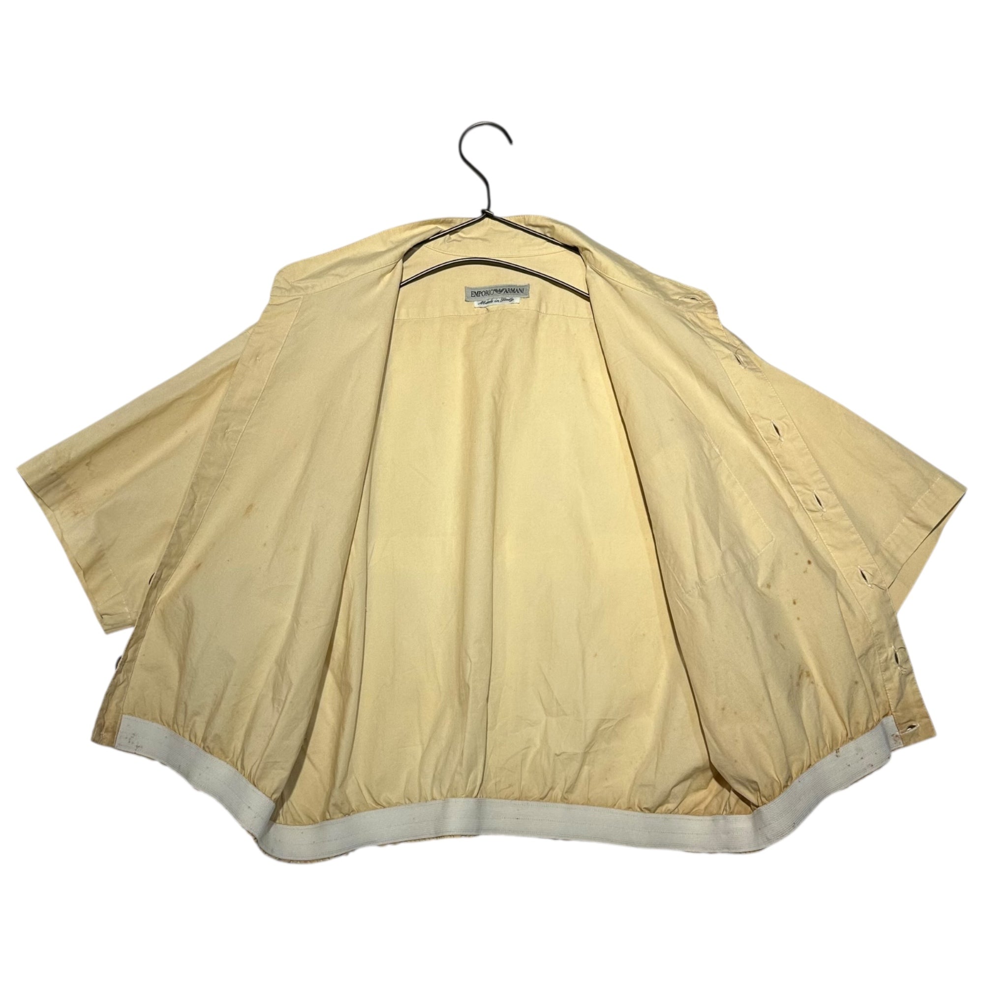 EMPORIO ARMANI(エンポリオアルマーニ) 80~90's vintage stand collar half sleeve jacket ヴィンテージ スタンドカラー ハーフスリーブ ジャケット 48(M) アイボリー