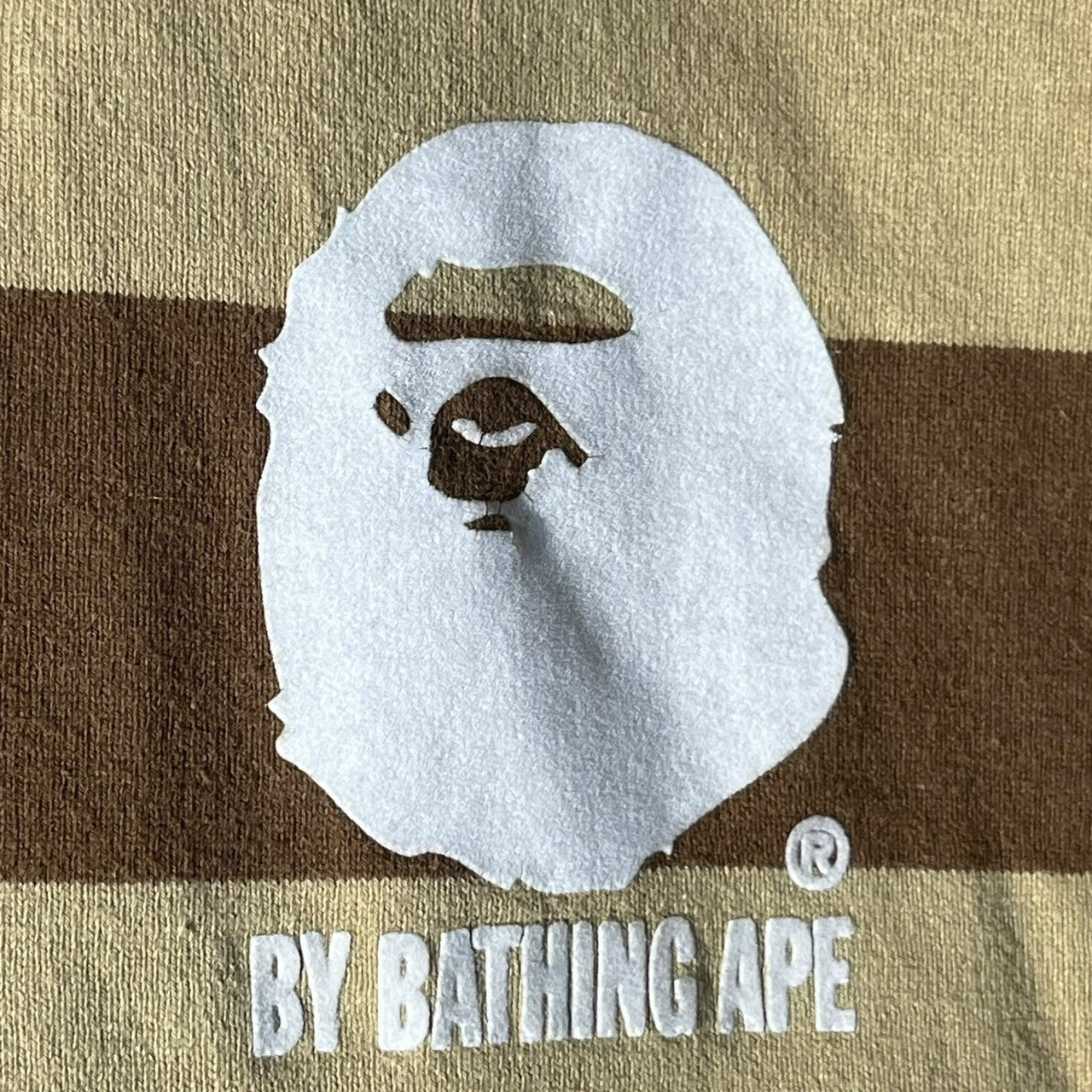 BAPE BY A BATHING APE(ベイプ バイ ア ベイシングエイプ) 00's One point logo switching long sleeve rugby shirt ワンポイント ロゴ 切替 長袖 ラグビーシャツ ラガーシャツ 猿 L パープル×グレー×ブラック