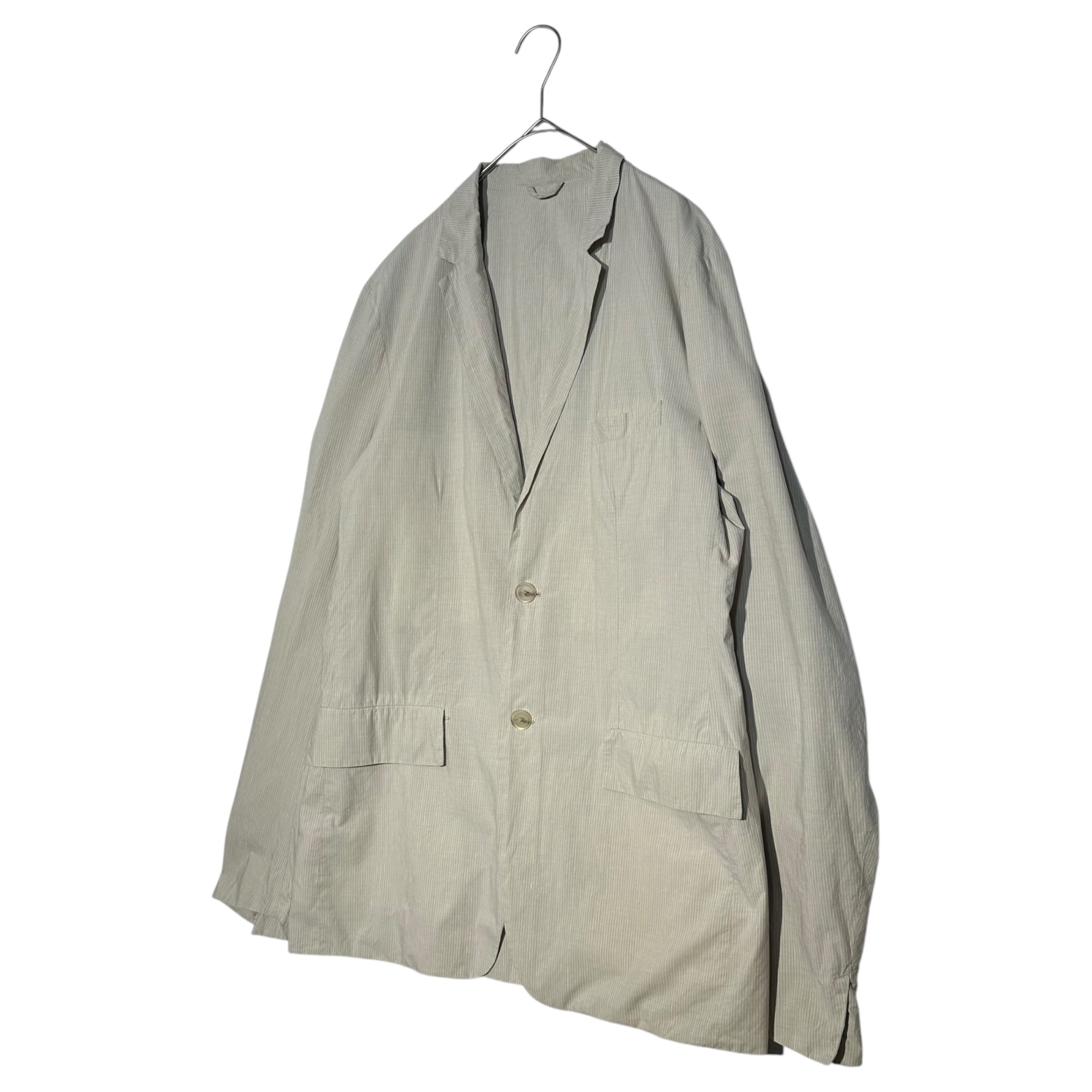 JIL SANDER(ジルサンダー) Cotton Linen Striped 2B Jacket コットン リネン ストライプ 2B ジャケット 150606 M255630 81 50(L程度) ベージュ