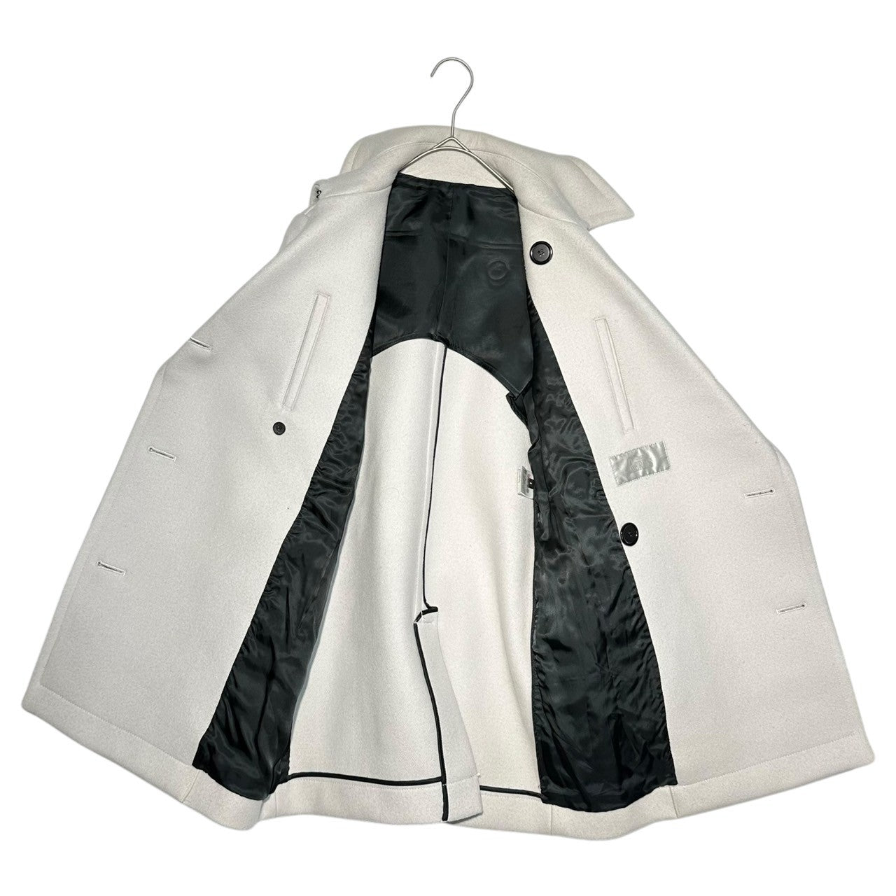 THE RERACS(ザリラクス) Melton peacoat メルトン Pコート S ライトグレー