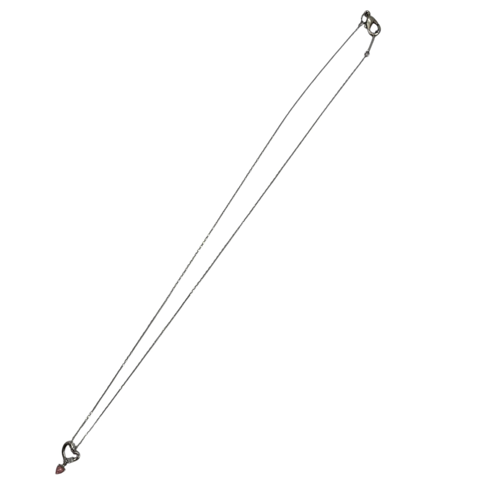 4℃(ヨンドシー) 10K チェーン ネックレス ハート ペンダント シルバー オルゴール ケース 付き