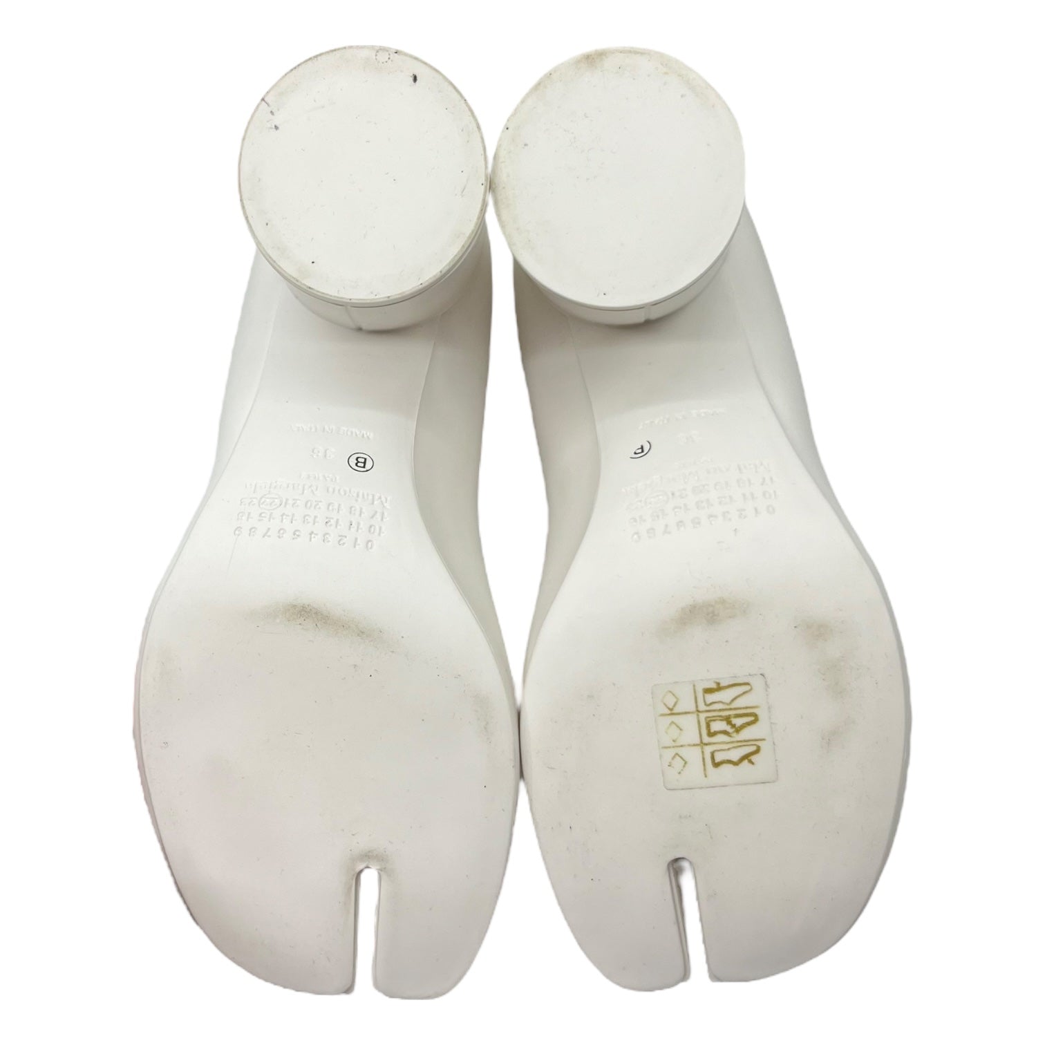 MAISON MARGIELA(メゾンマルジェラ) 22SS TABI STRAP HEEL PUMPS RUBBER ストラップ ヒール パンプス ラバー S58WL0222 36(23cm程度) ホワイト シューズ バレエ