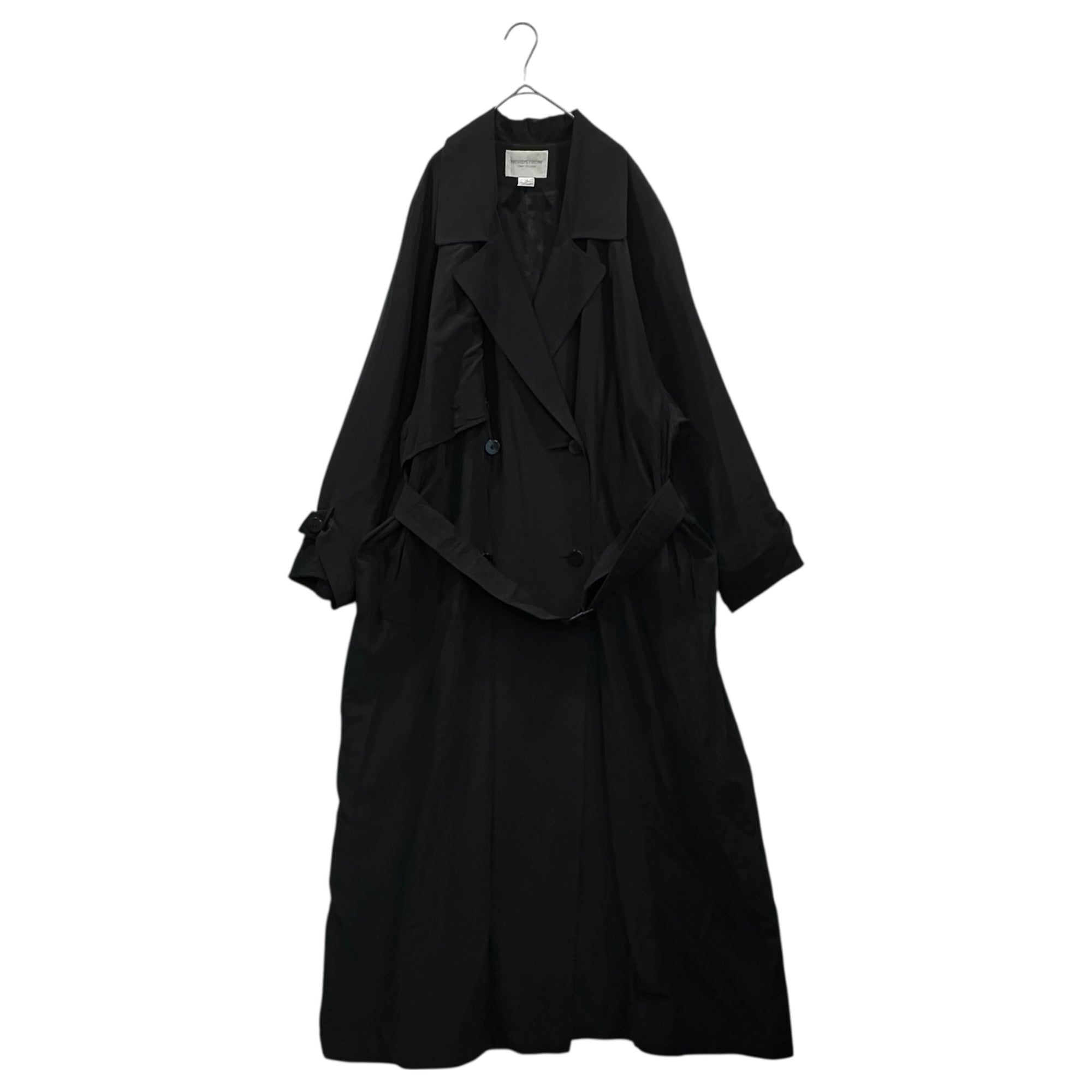 NORDSTROM trench coat long coat シルク混 トレンチコート ロングコート 58665 14 ブラック