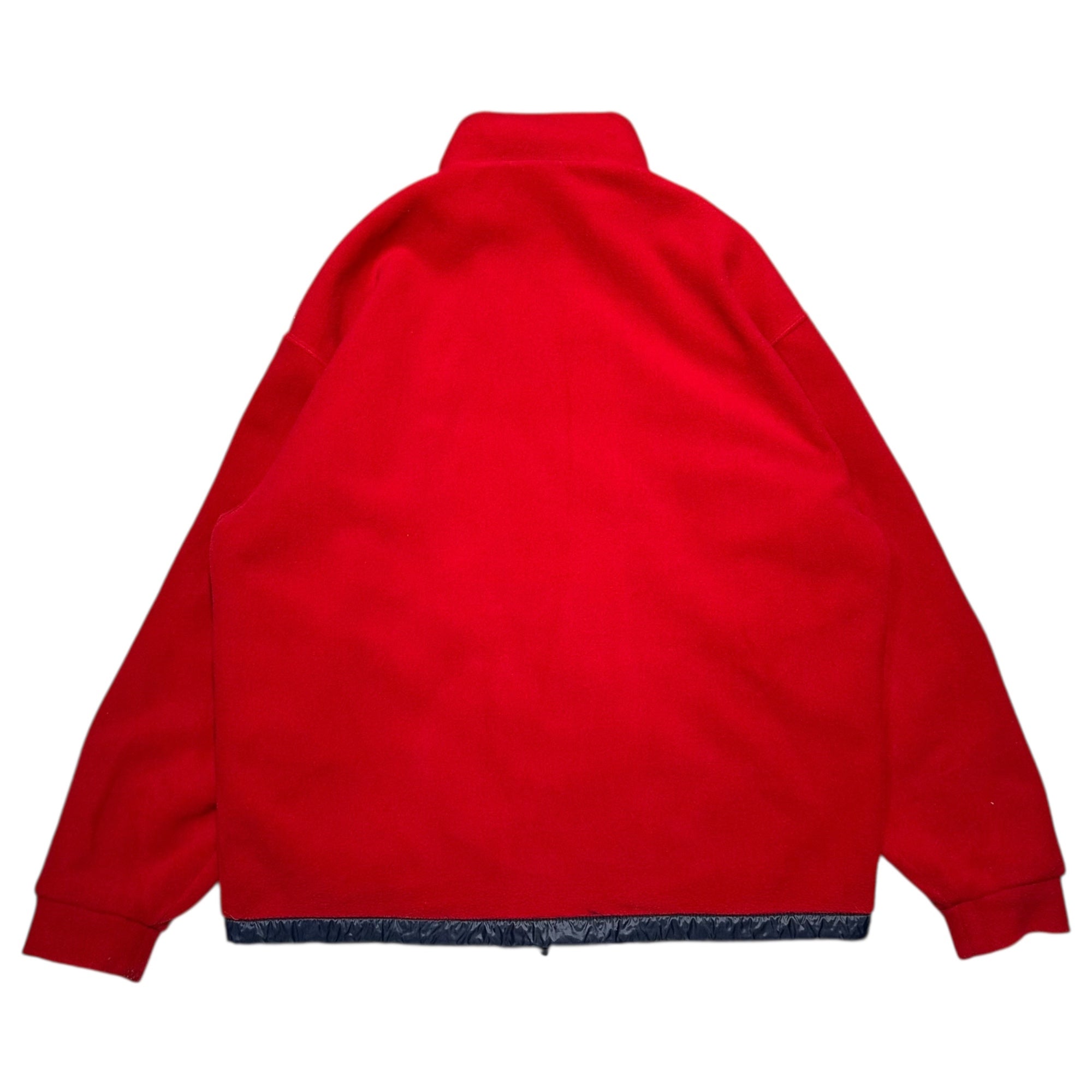 MONCLER(モンクレール) Fleece Reversible Logo Patch Decorative Zip-Up Jacket フリース リバーシブル ロゴワッペン 装飾 ジップアップ ジャケット M ネイビー×レッド HUSKY OLD