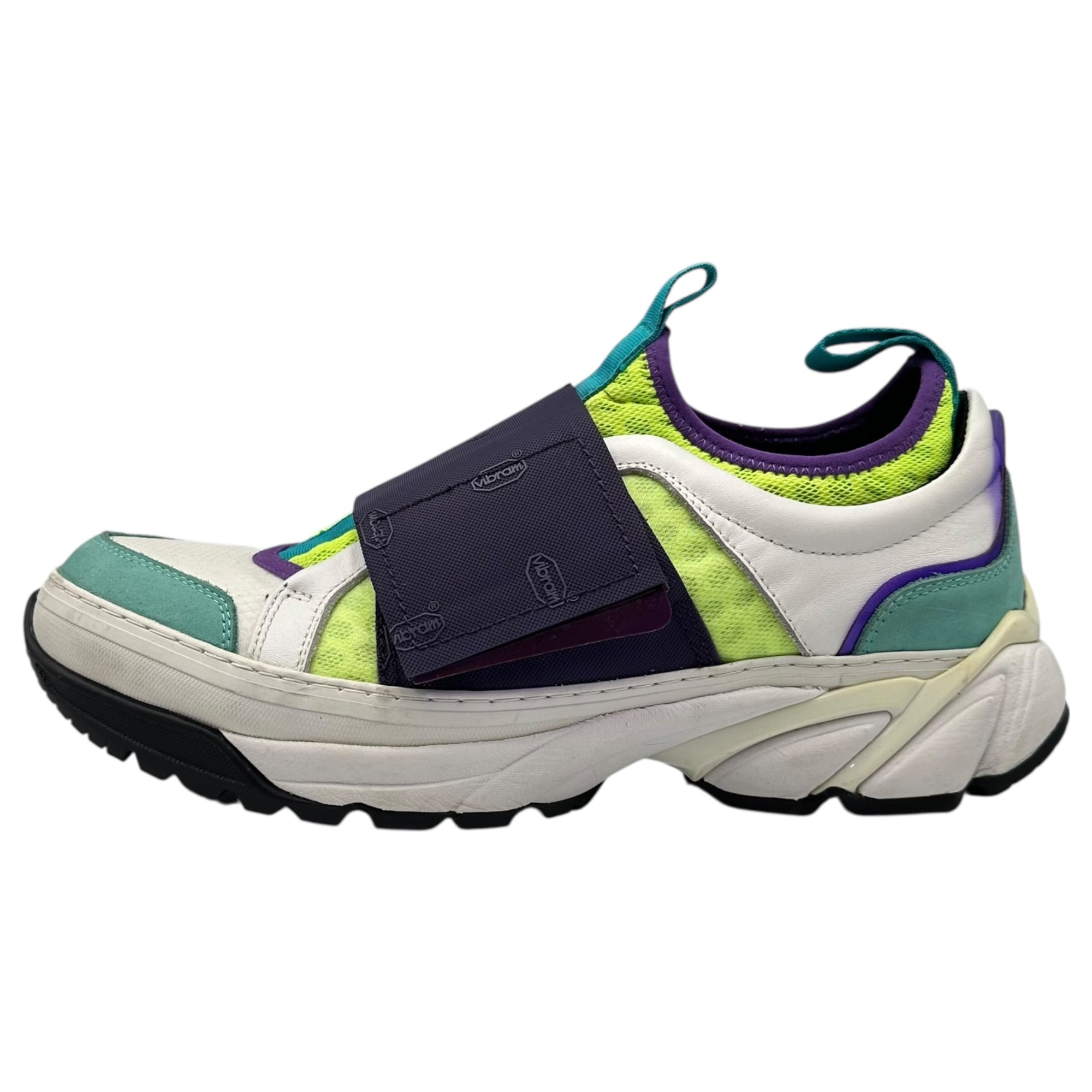 A(LeFRUDE)E(アルフレード) Big Velcro Dad Sneakers ビッグ ベルクロ ダッド スニーカー ホワイト×グリーン×パープル