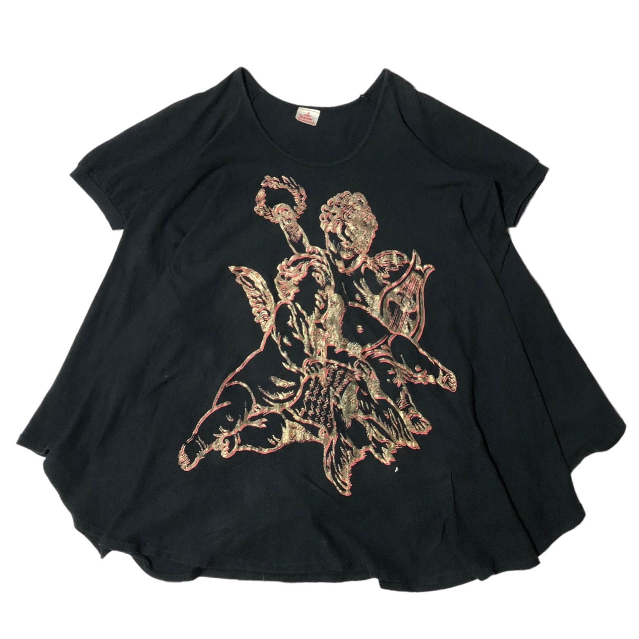 Vivienne Westwood(ヴィヴィアンウエストウッド) 90s Reprint model angel tunic エンジェル チュニック 天使 FREE ブラック×ゴールド 80年代アイテム復刻 90年製造