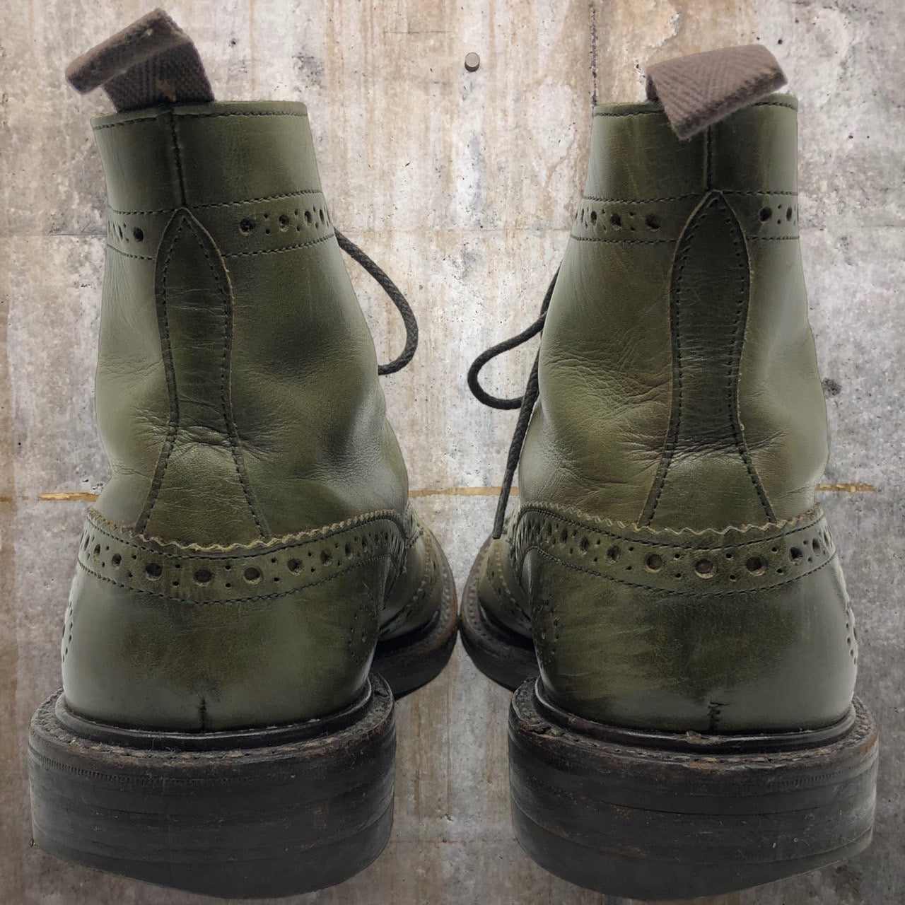 Tricker's(トリッカーズ) カントリーブーツ 832723 7.5(26.5~27.0程度) カーキ paul smith別注品