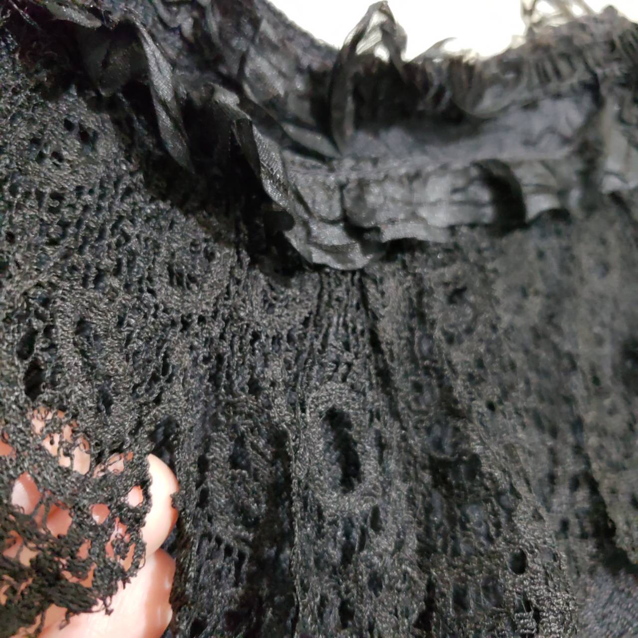 VINTAGE(ヴィンテージ) 50'~s総レースケープ 表記なし(FREE) ブラック