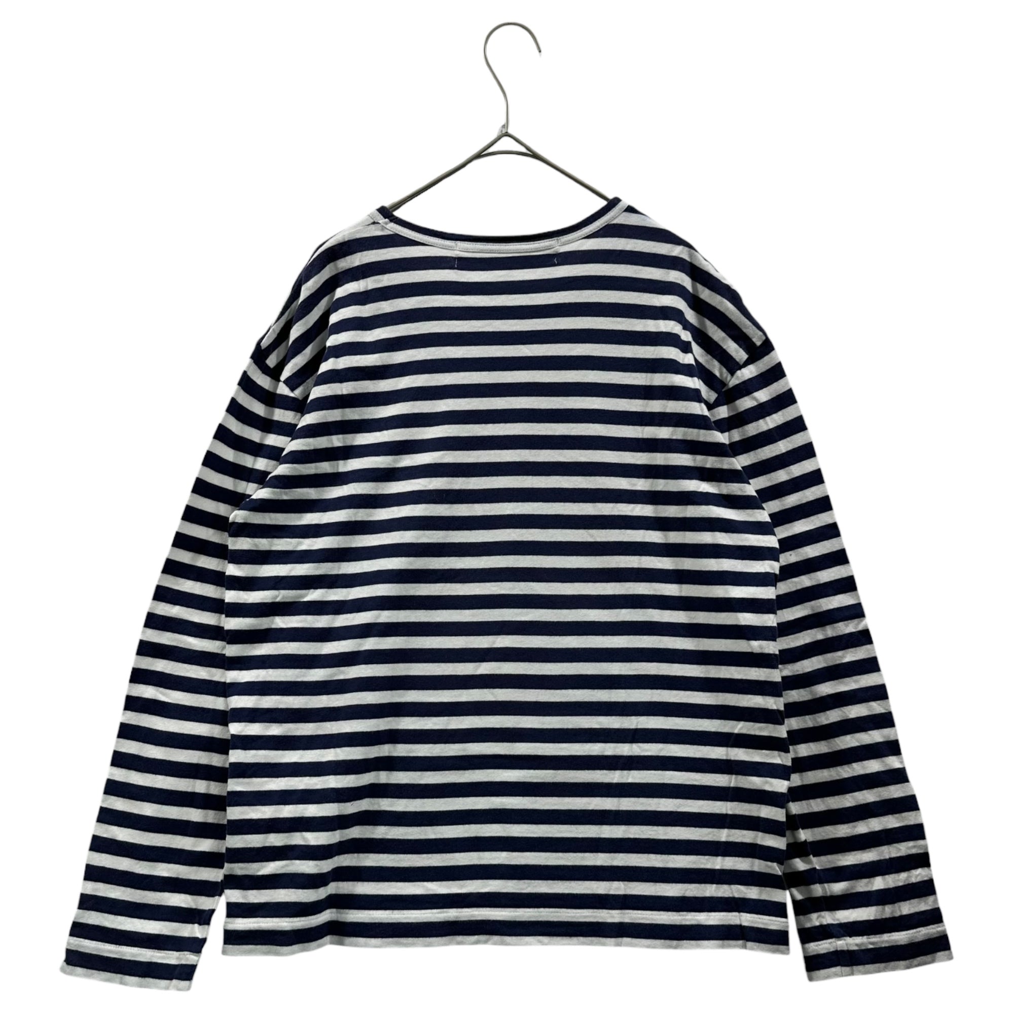PLAY COMME des GARCONS(プレイコムデギャルソン) 16SS Long-sleeved striped cut-and-sew T-shirt 長袖 ボーダー カットソー Tシャツ L ホワイト