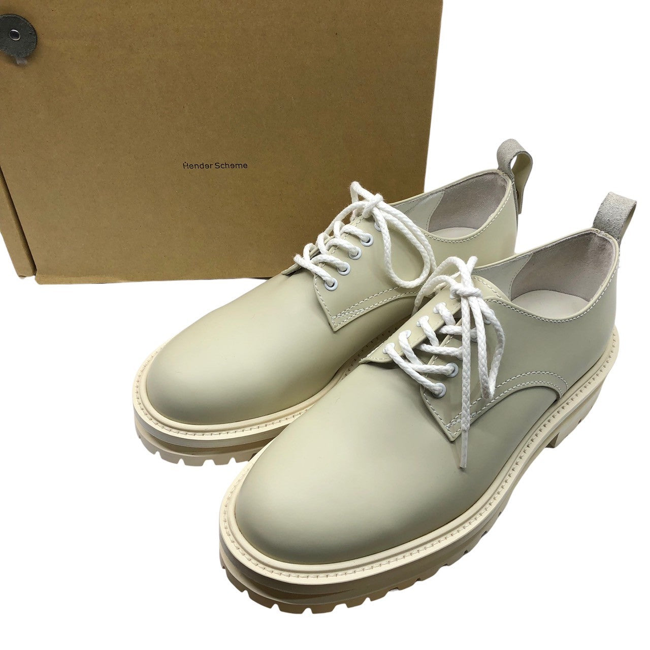 Hender Scheme(エンダースキーマ) samidare 五月雨 レザーシューズ pm-s-sam 2(23.5-24.0cm) アイボリー レインシューズ