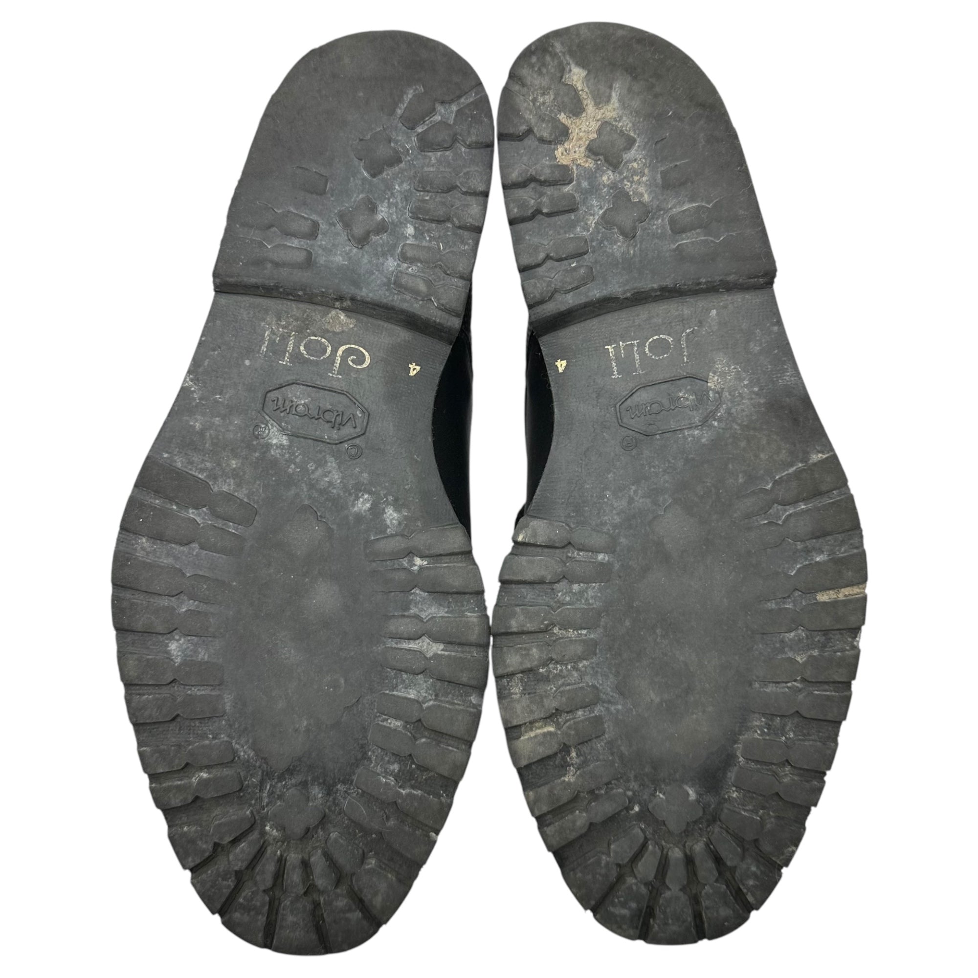 JOLI(ジョリ) Toe plaid craft leather shoes チェックトゥ クラフトレザーシューズ 4(27~28.0cm程度) ブラック ソール減り、使用感有