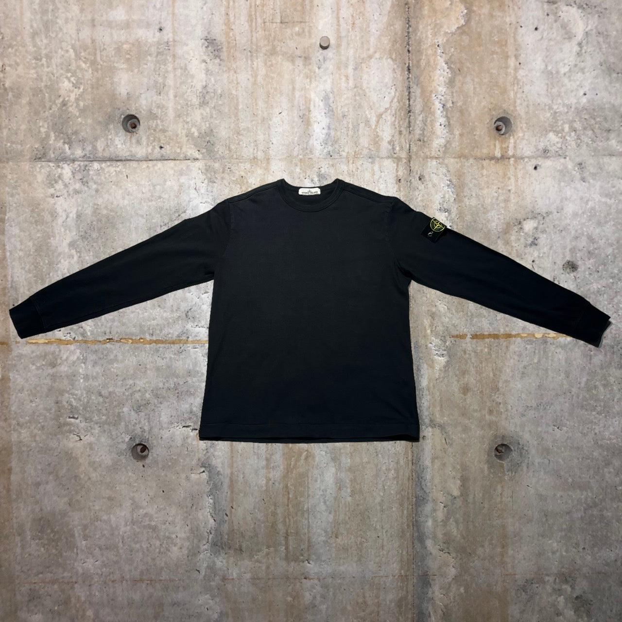 STONE ISLAND(ストーンアイランド) 21SSヘビーウェイトコットンクルーネックL/Sカットソー 741564450 L ブラック