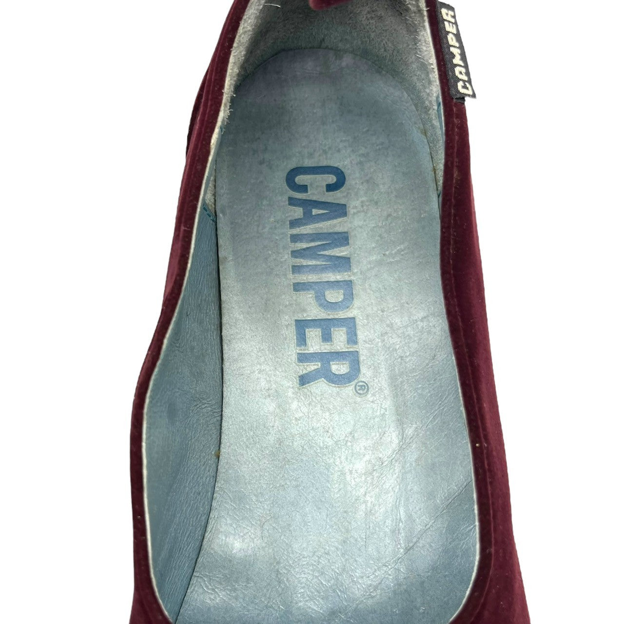 CAMPER(カンペール) Velor platform embroidered pumps ベロア 厚底 刺繍 パンプス 36(23cm~23.5cm程度) ワインレッド スリッポン シューズ
