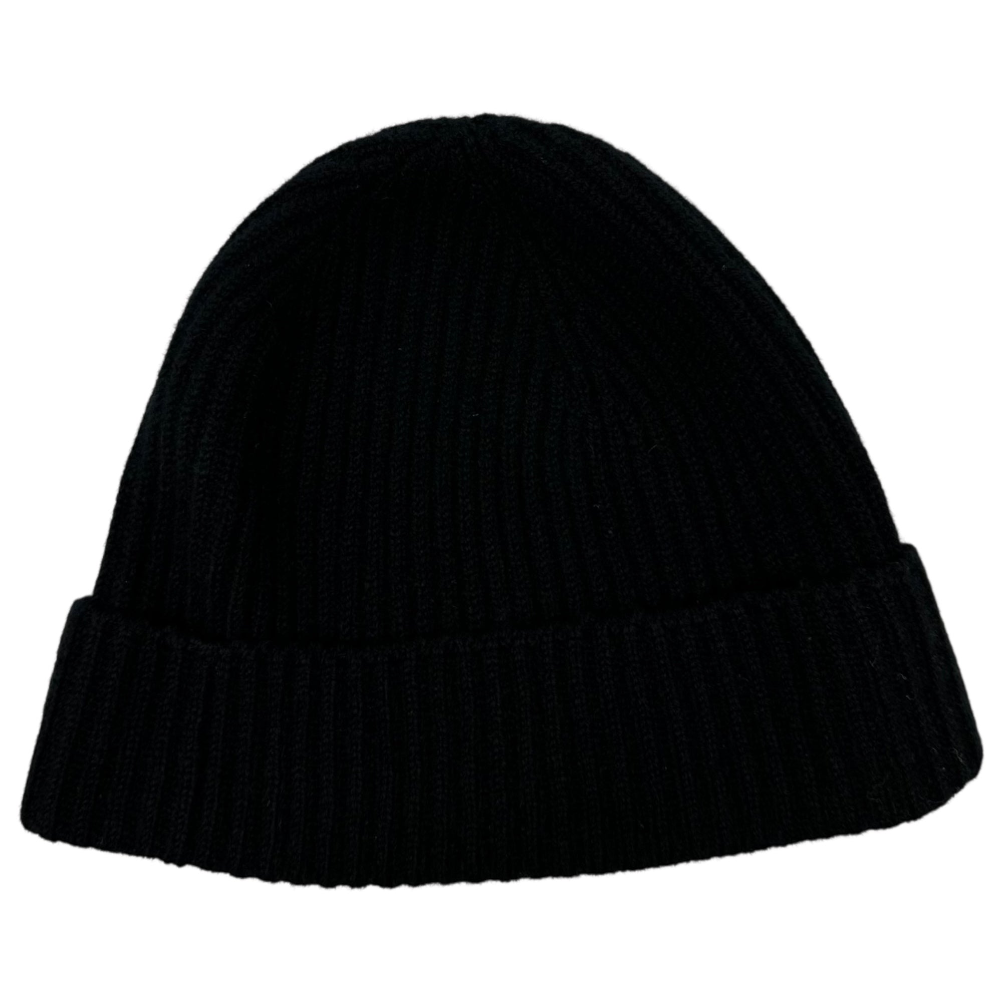 Johnstons of Elgin(ジョンストンズオブエルガン) 100% cashmere knit hat カシミア ニット帽 カシミヤ ブラック
