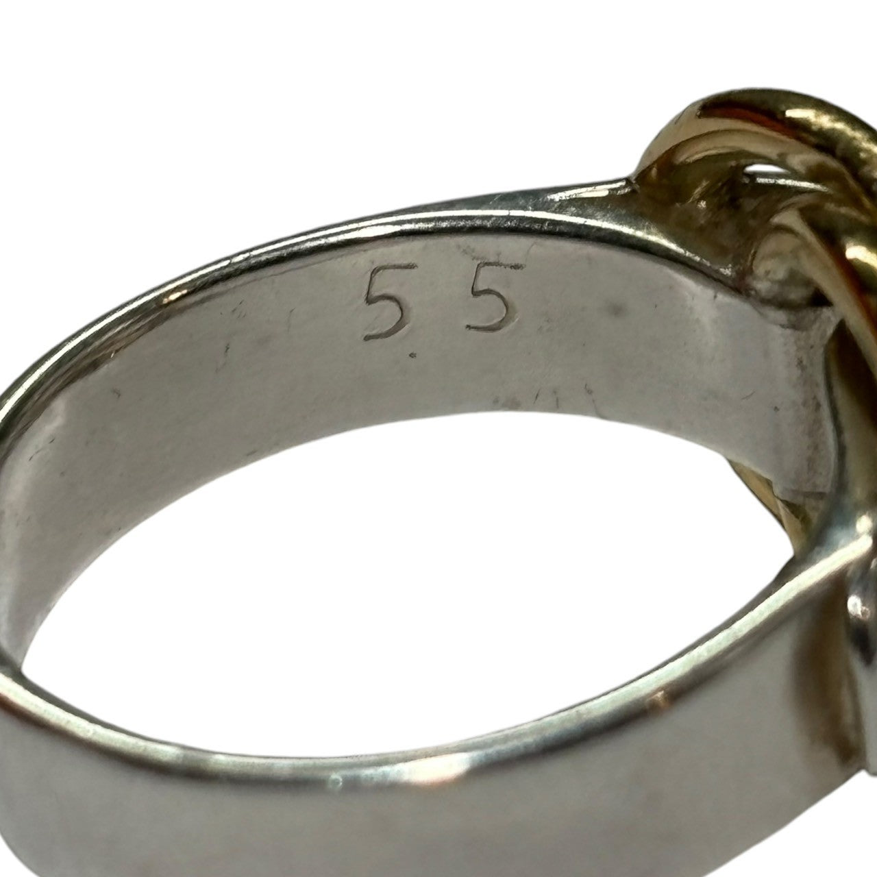 HERMES(エルメス) Deux anneaux Ring ドゥザノー リング 55(15号) シルバー×ゴールド SV925/K18 YG750
